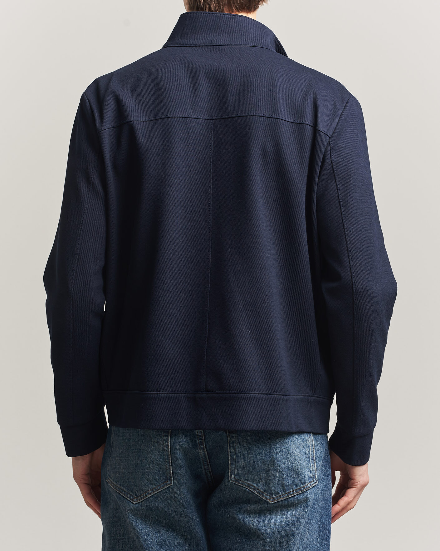 Hombres | Abrigos y chaquetas | Harris Wharf London | Loro Piana Cavalry Twill Harrington Jacket Navy Blue