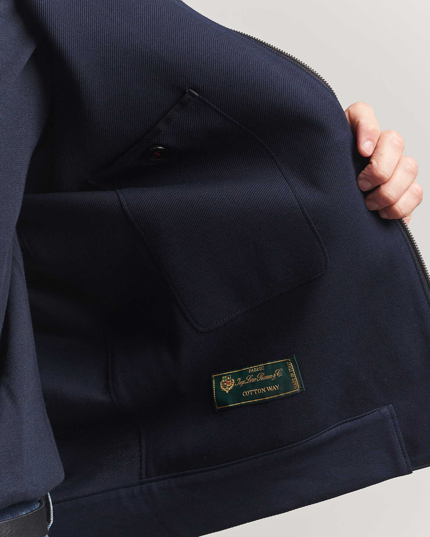 Hombres | Abrigos y chaquetas | Harris Wharf London | Loro Piana Cavalry Twill Harrington Jacket Navy Blue