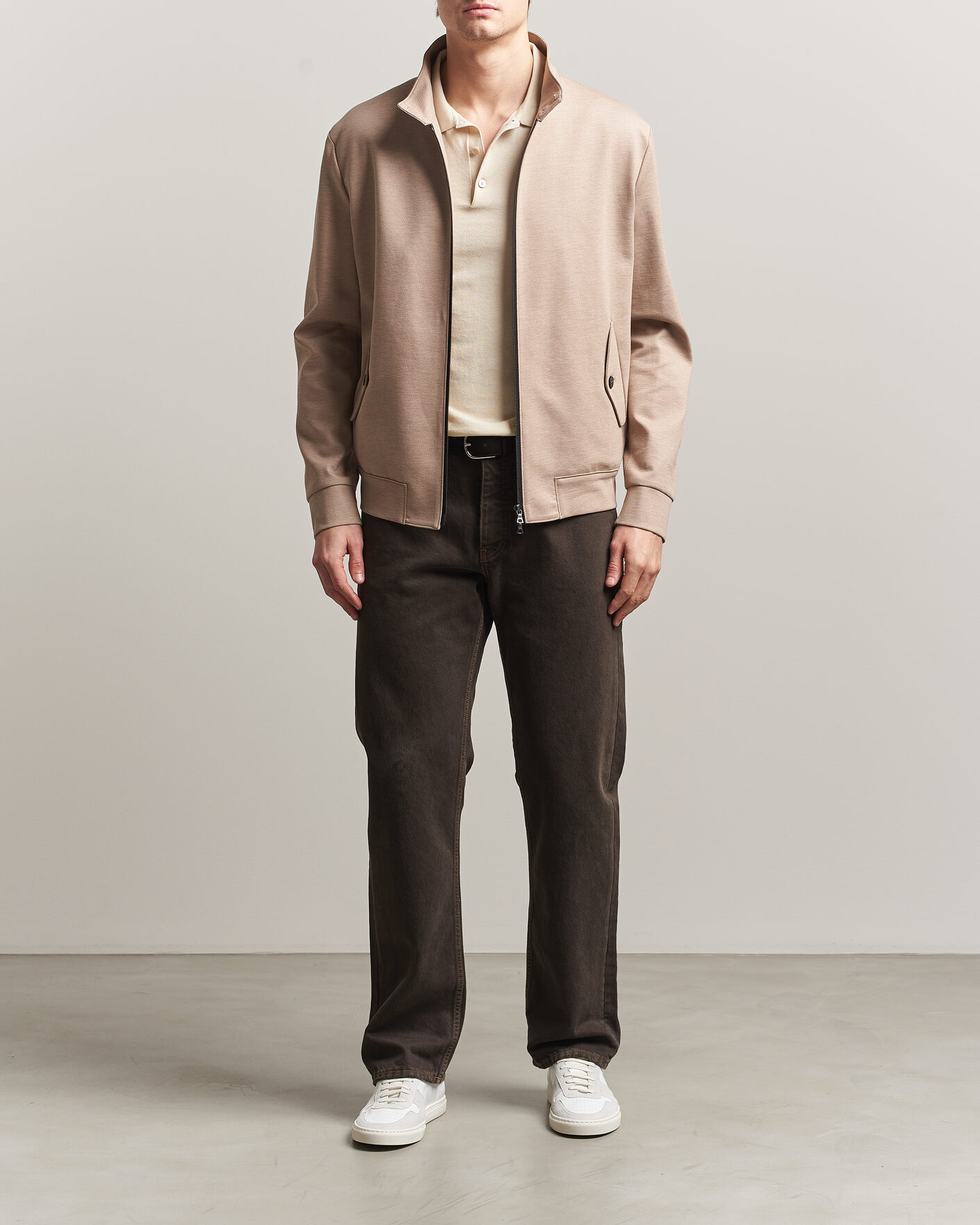 Hombres | Abrigos y chaquetas | Harris Wharf London | Loro Piana Cavalry Twill Harrington Jacket Oat