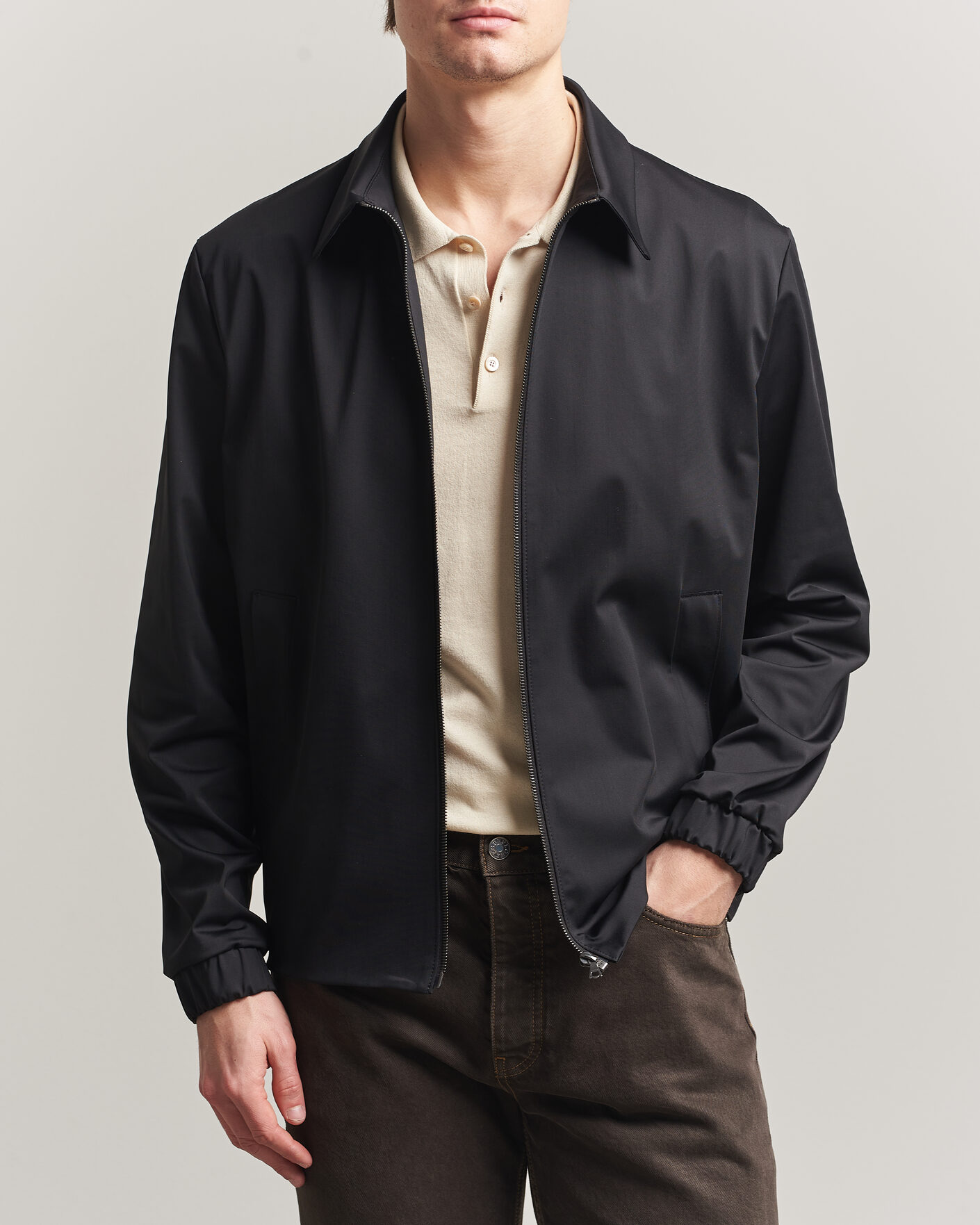 Hombres | Abrigos y chaquetas | Harris Wharf London | Light Technic Short Jacket Black