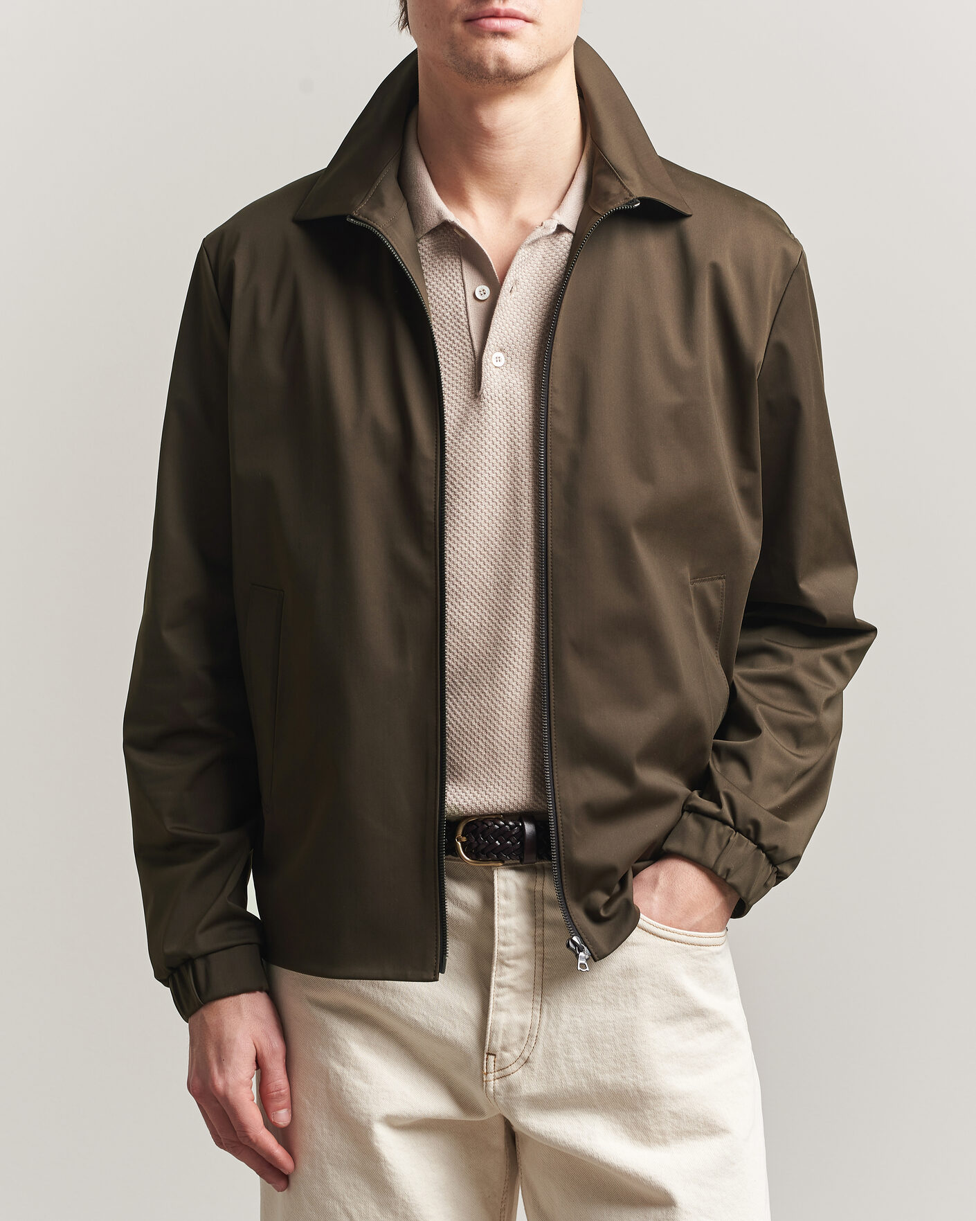 Hombres | Abrigos y chaquetas | Harris Wharf London | Light Technic Short Jacket Dark Brown
