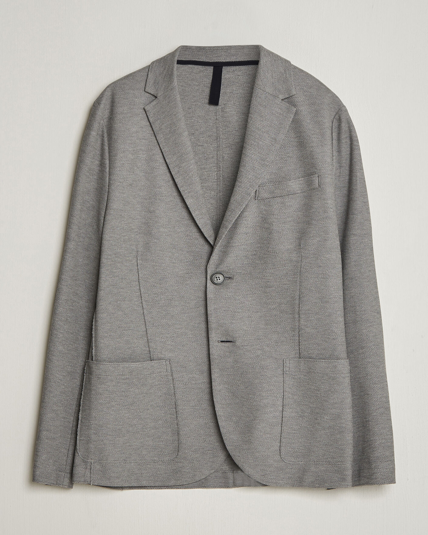 Hombres | Blazers | Harris Wharf London | Loro Piana Honey Comb Blazer Light Grey