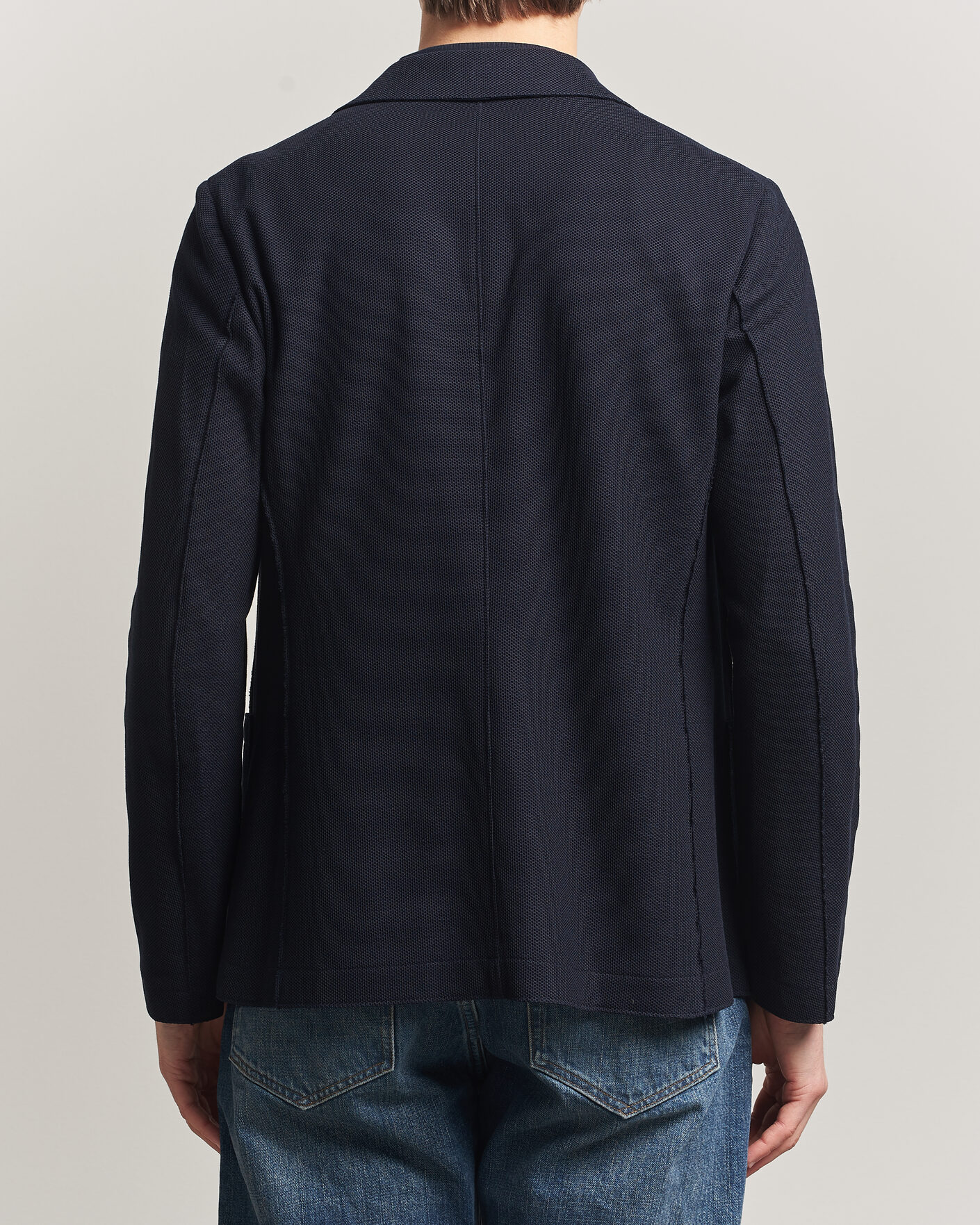 Hombres | Blazers | Harris Wharf London | Loro Piana Honey Comb Blazer Navy Blue