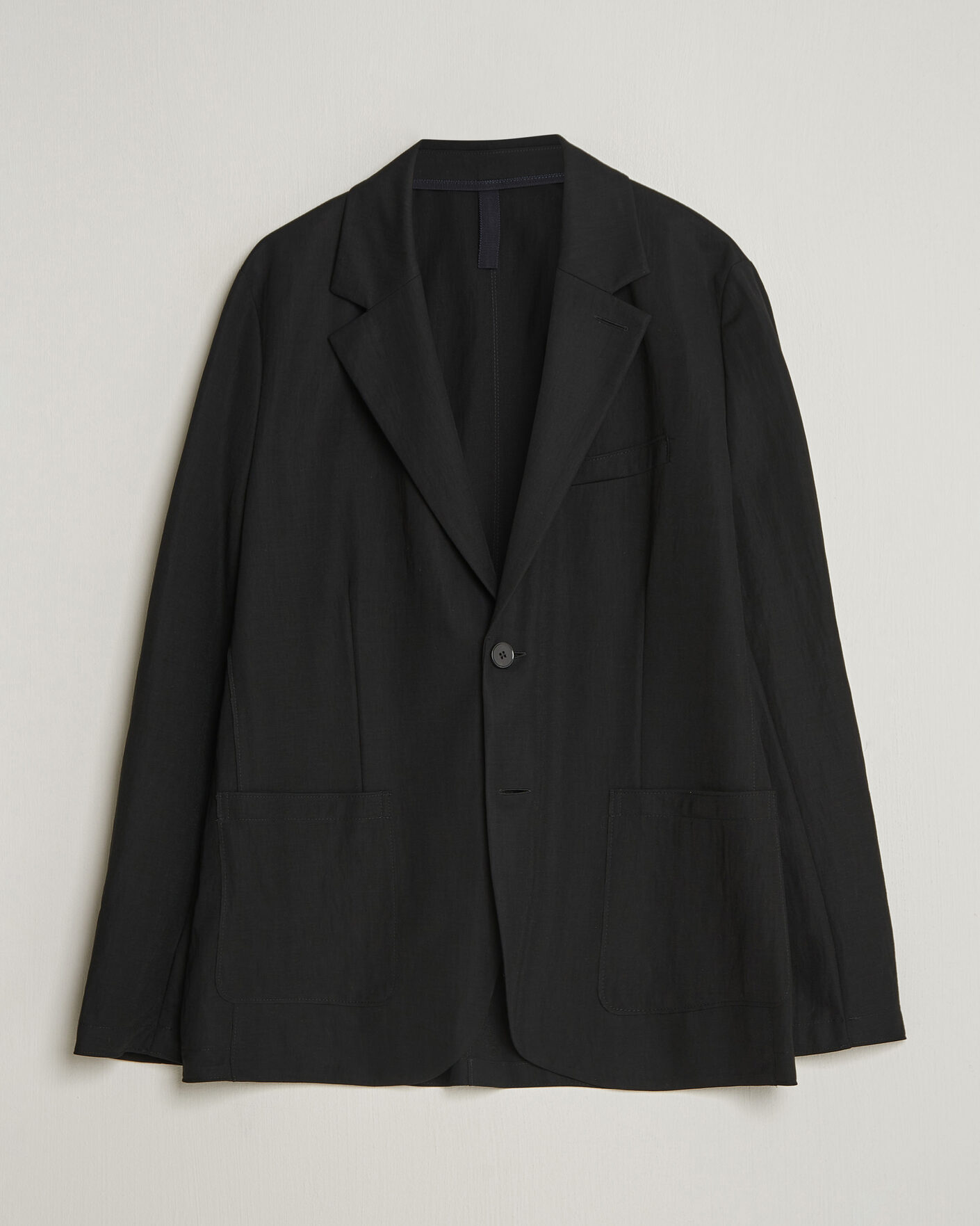 Hombres | Blazers | Harris Wharf London | Rayon Travel Blazer Black