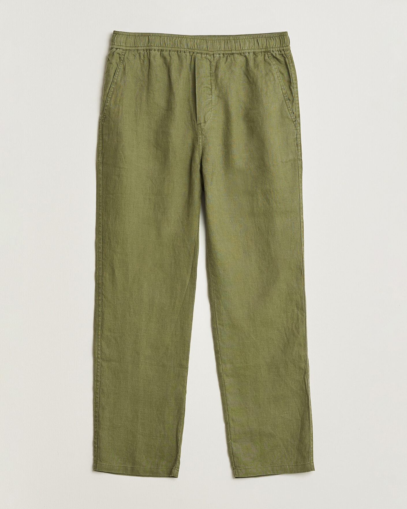 Hombres | Pantalones | Samsøe Samsøe | Jabari Linen Drawstring Trousers Burnt Olive