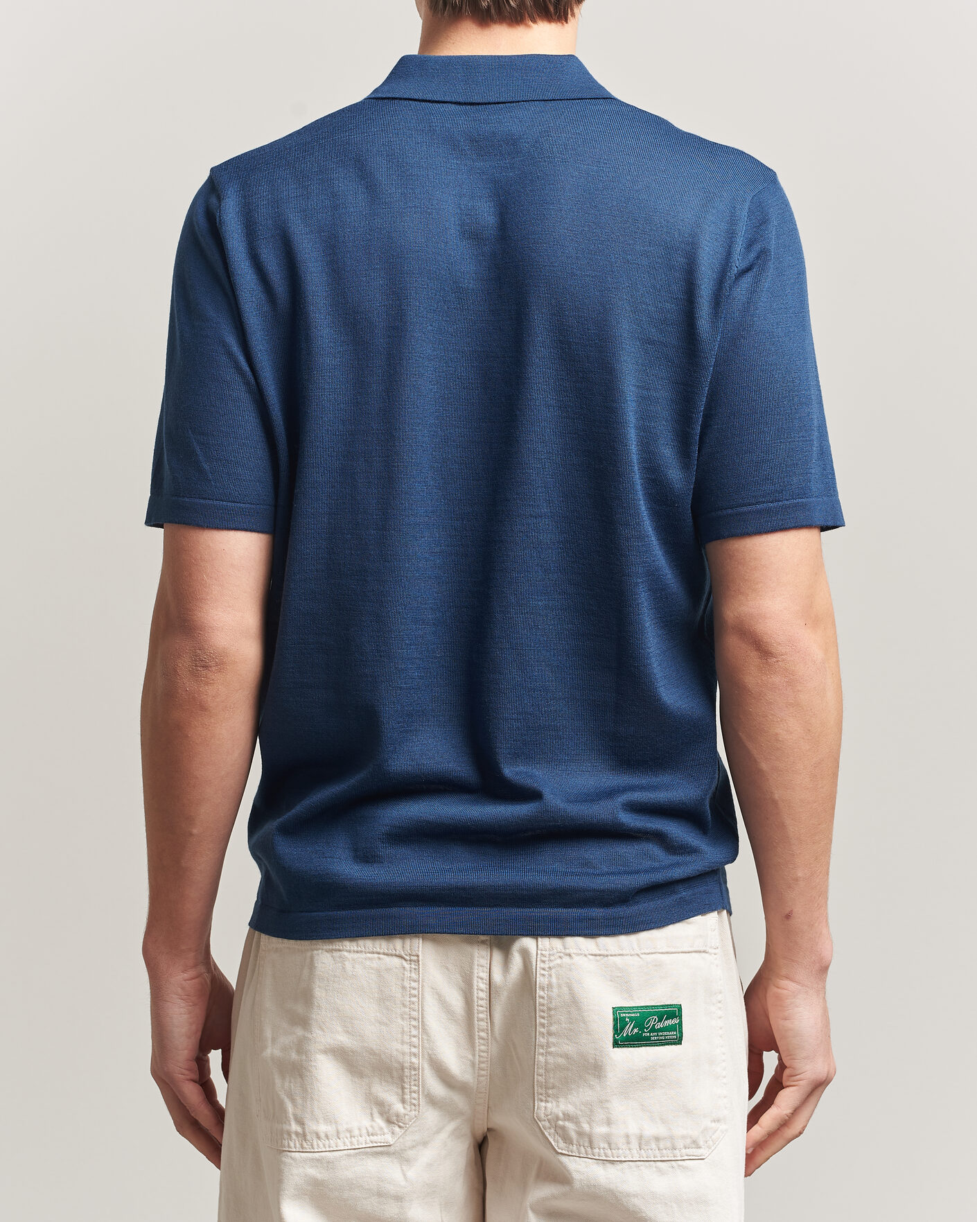 Hombres | Polos | Samsøe Samsøe | Rowan Knitted Polo Insignia Blue