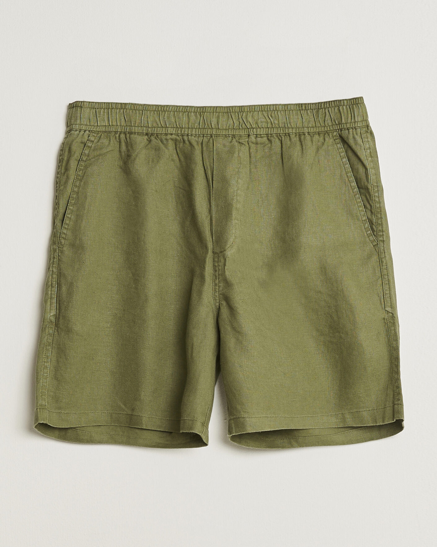 Hombres | Pantalones cortos | Samsøe Samsøe | Jabari Linen Drawstring Shorts Burnt Olive
