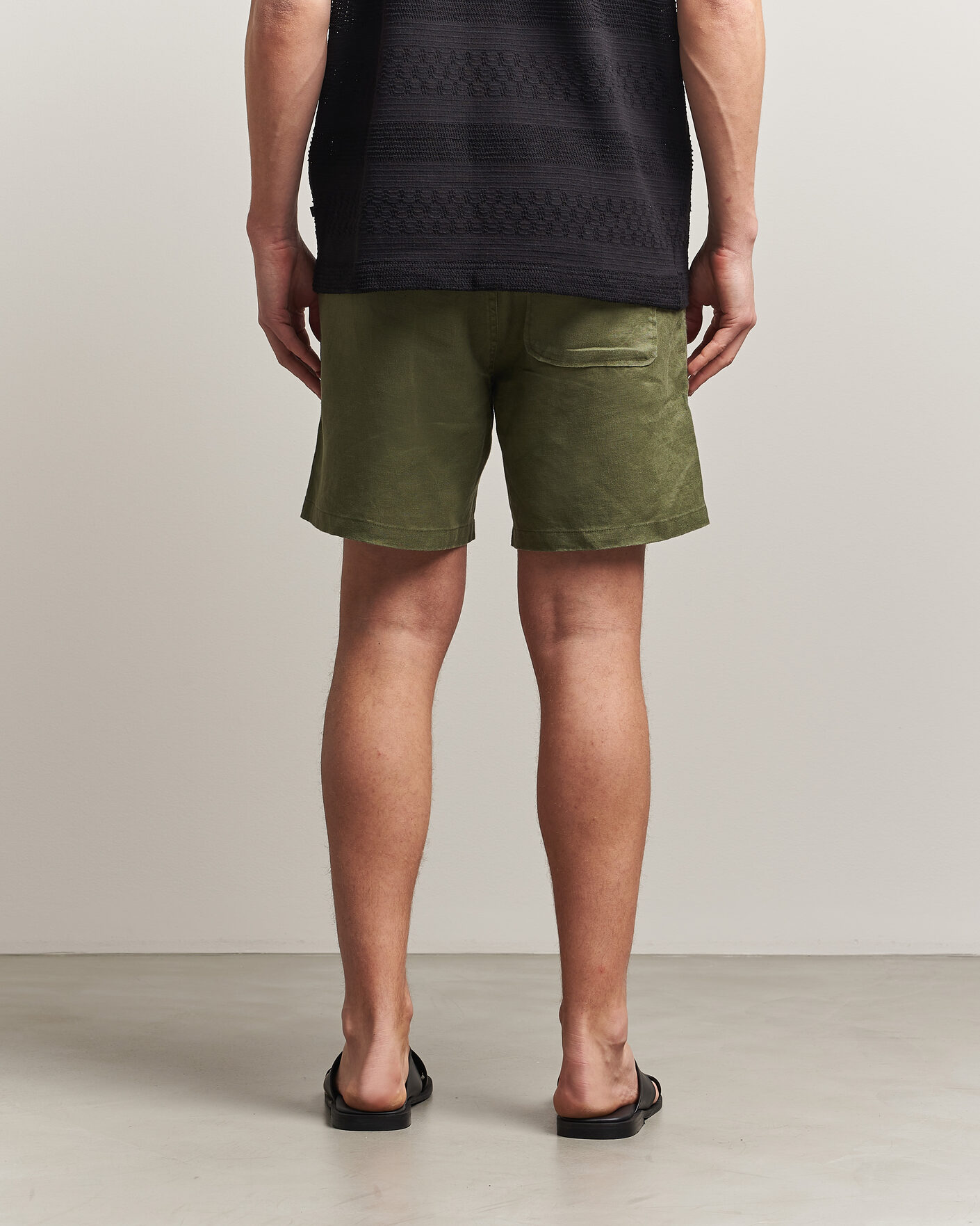 Hombres | Pantalones cortos | Samsøe Samsøe | Jabari Linen Drawstring Shorts Burnt Olive