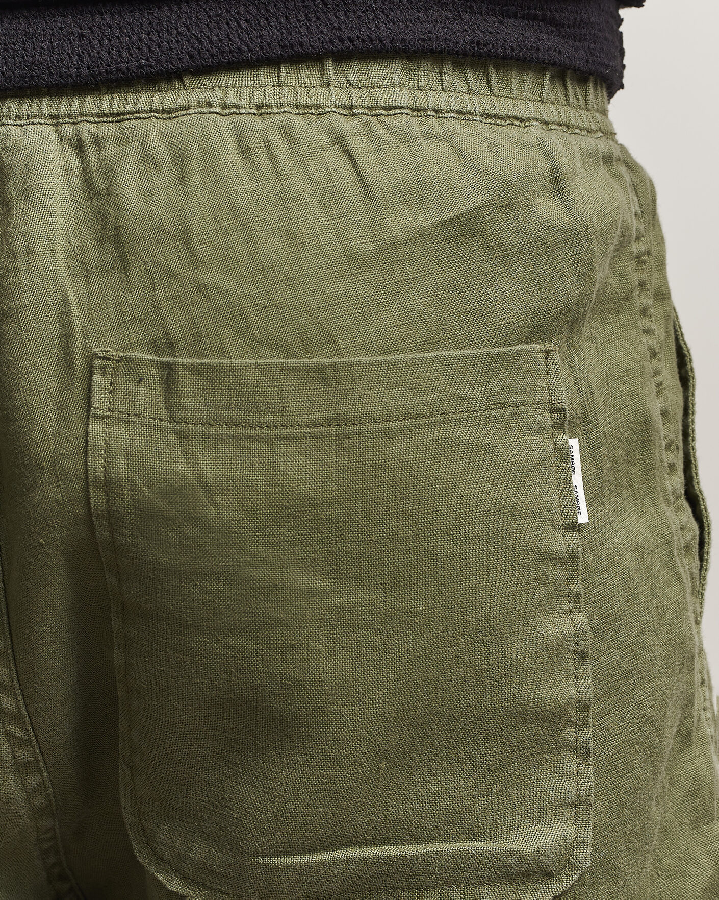 Hombres | Pantalones cortos | Samsøe Samsøe | Jabari Linen Drawstring Shorts Burnt Olive