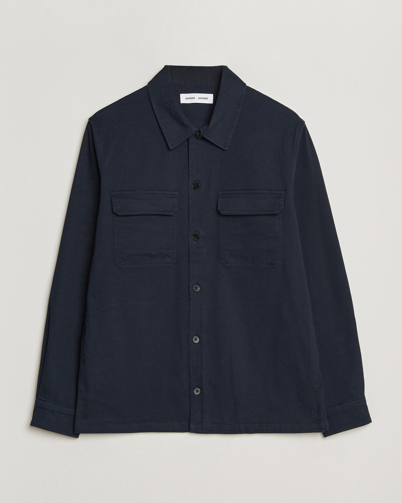 Hombres | Camisas | Samsøe Samsøe | Taka Cotton Overshirt Salute Navy