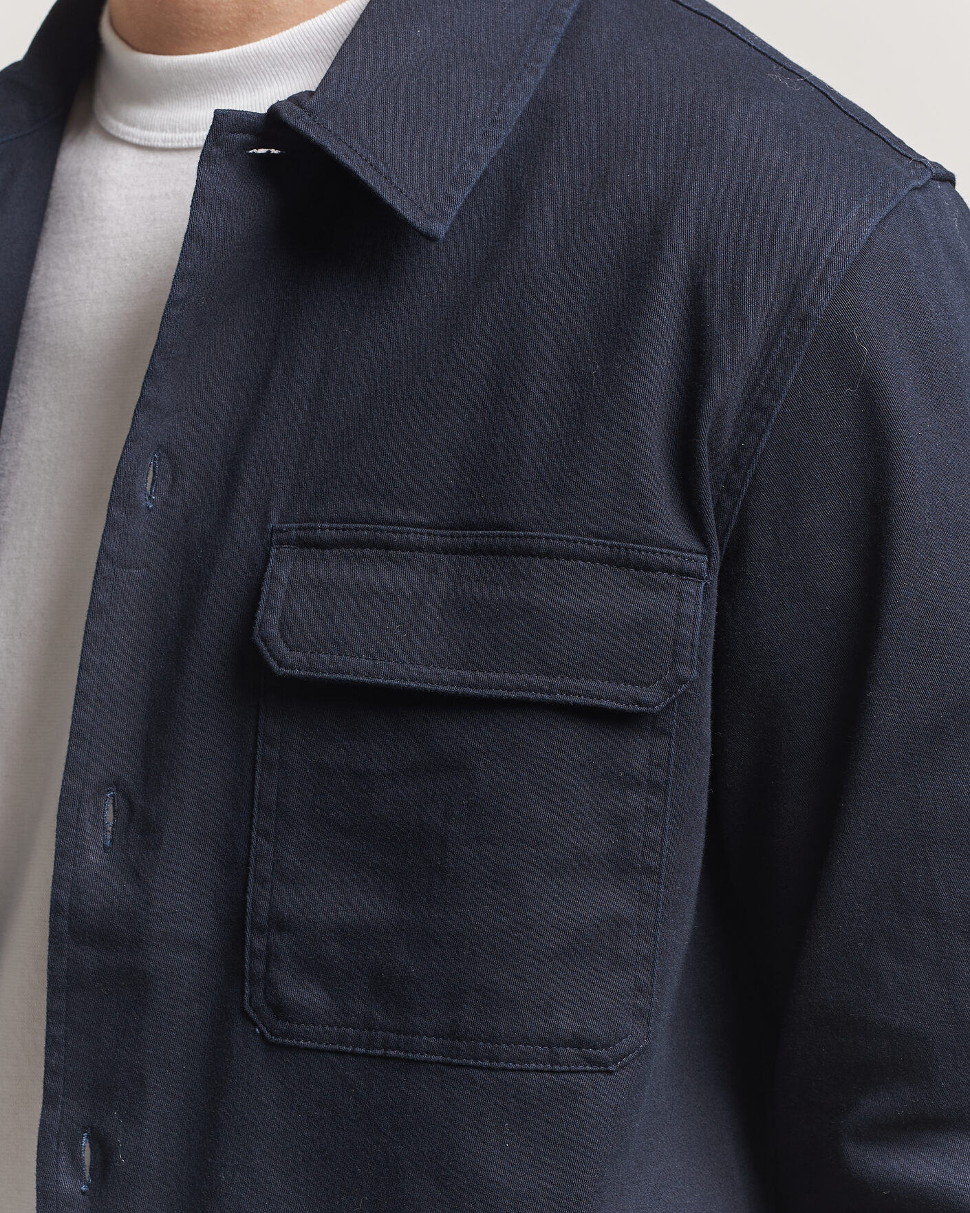 Hombres | Camisas | Samsøe Samsøe | Taka Cotton Overshirt Salute Navy