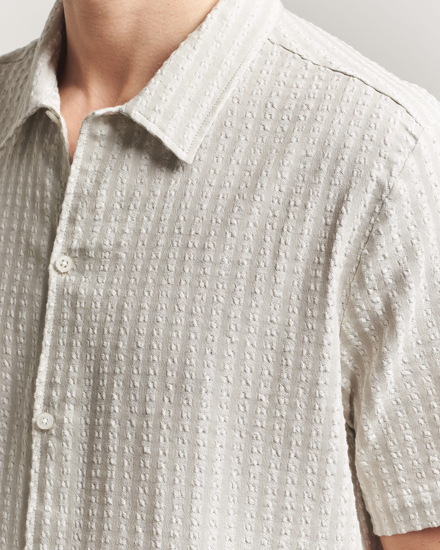 Hombres | Camisas | Samsøe Samsøe | Avan Structured Short Sleeve Shirt Moonstruck