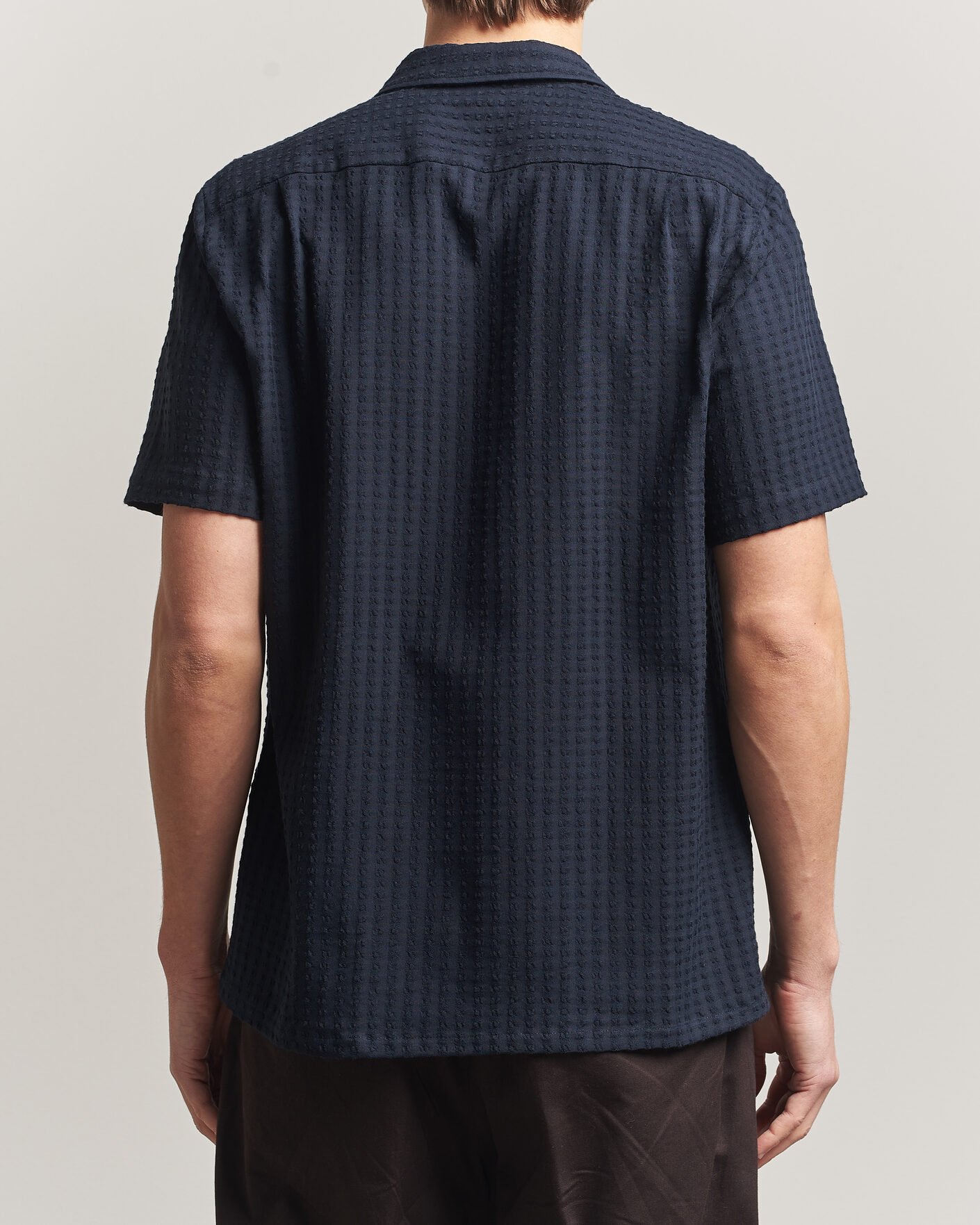 Hombres | Camisas | Samsøe Samsøe | Avan Structured Short Sleeve Shirt Salute Navy