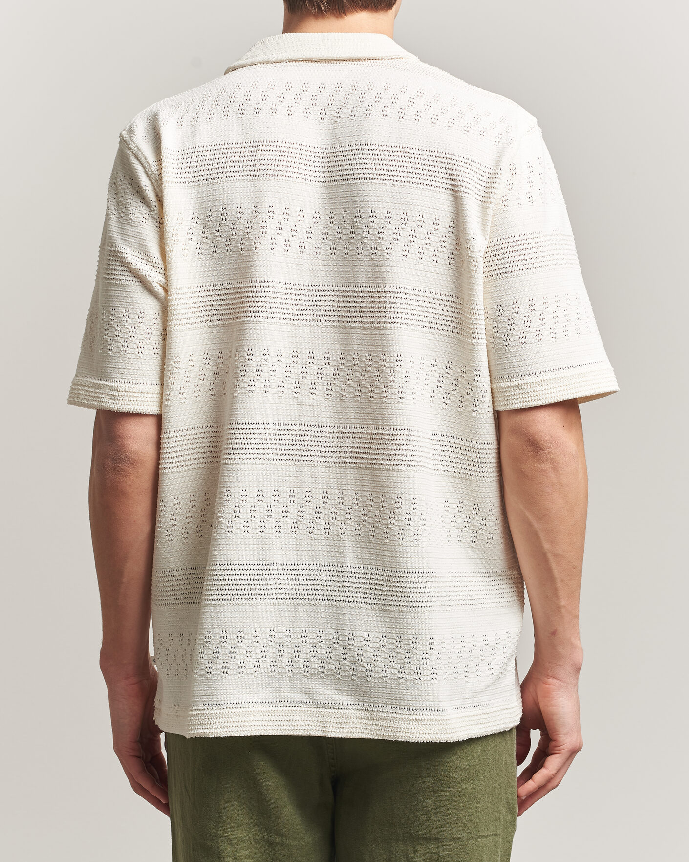Hombres | Camisas | Samsøe Samsøe | Martin Knitted Short Sleeve Shirt Clear Cream