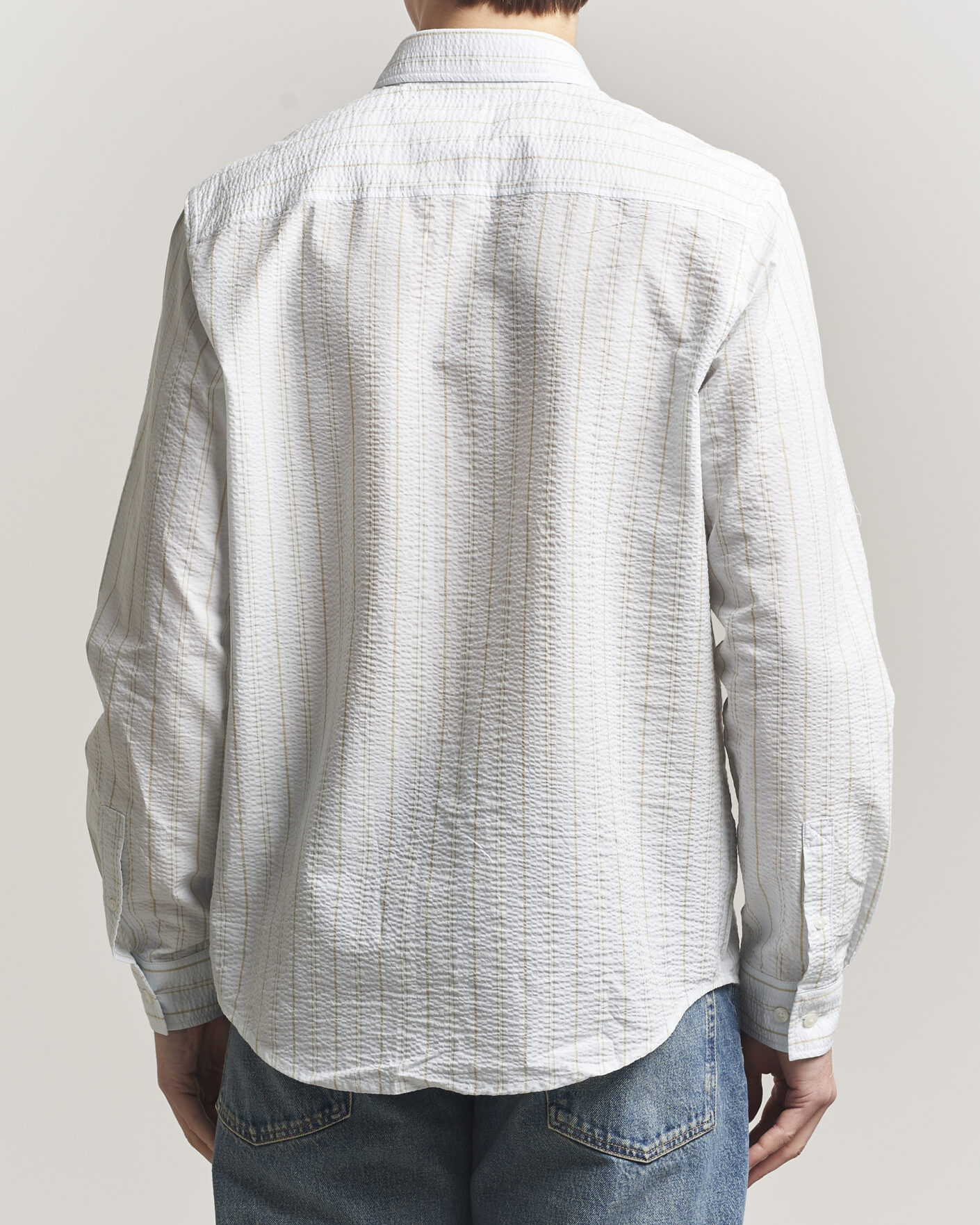 Hombres | Camisas | Samsøe Samsøe | Ryan Cotton Striped Shirt Skywriting