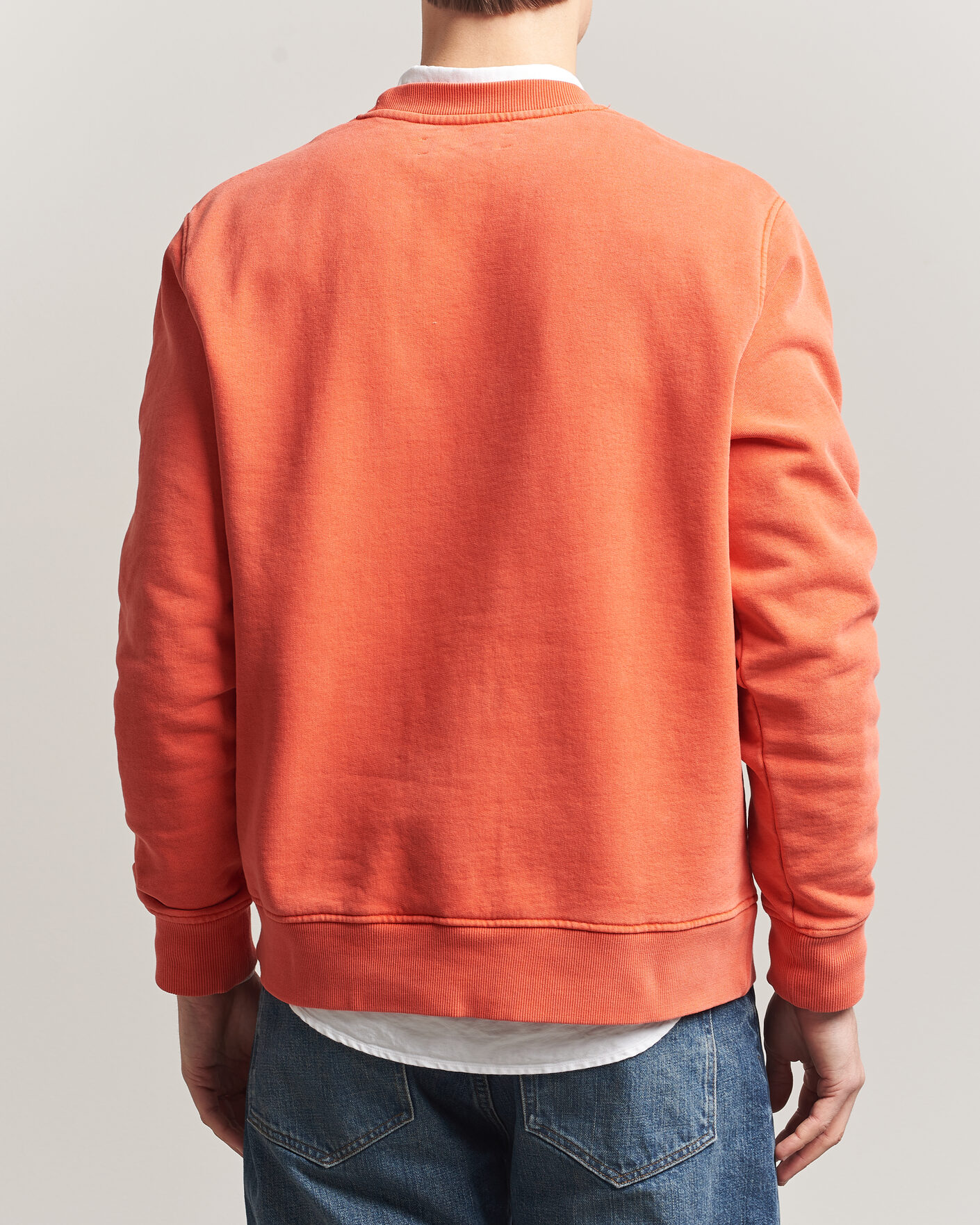 Hombres | Jerséis y prendas de punto | Samsøe Samsøe | Joel Washed Organic Cotton Sweatshirt Aurora Red