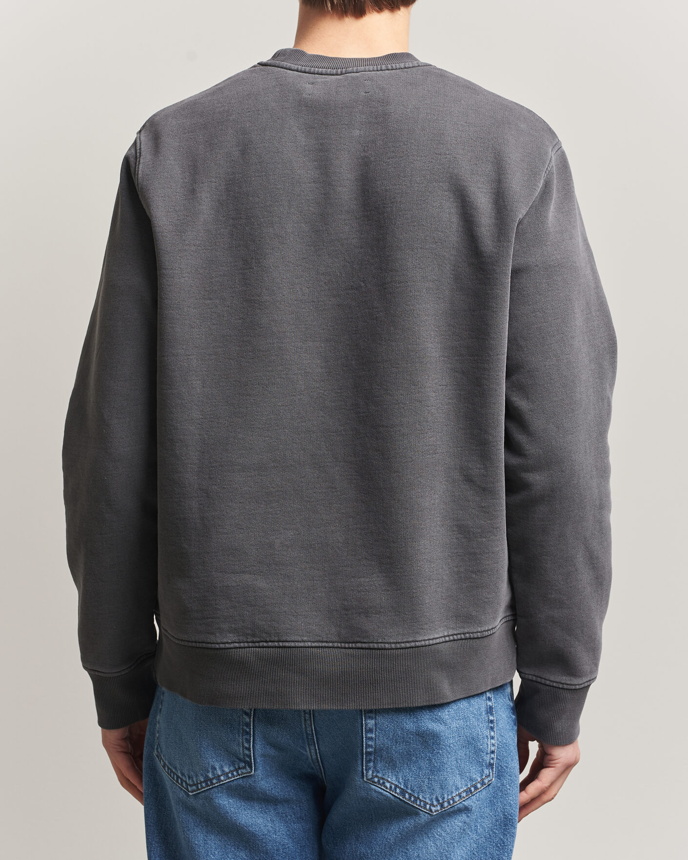 Hombres | Jerséis y prendas de punto | Samsøe Samsøe | Joel Washed Organic Cotton Sweatshirt Black