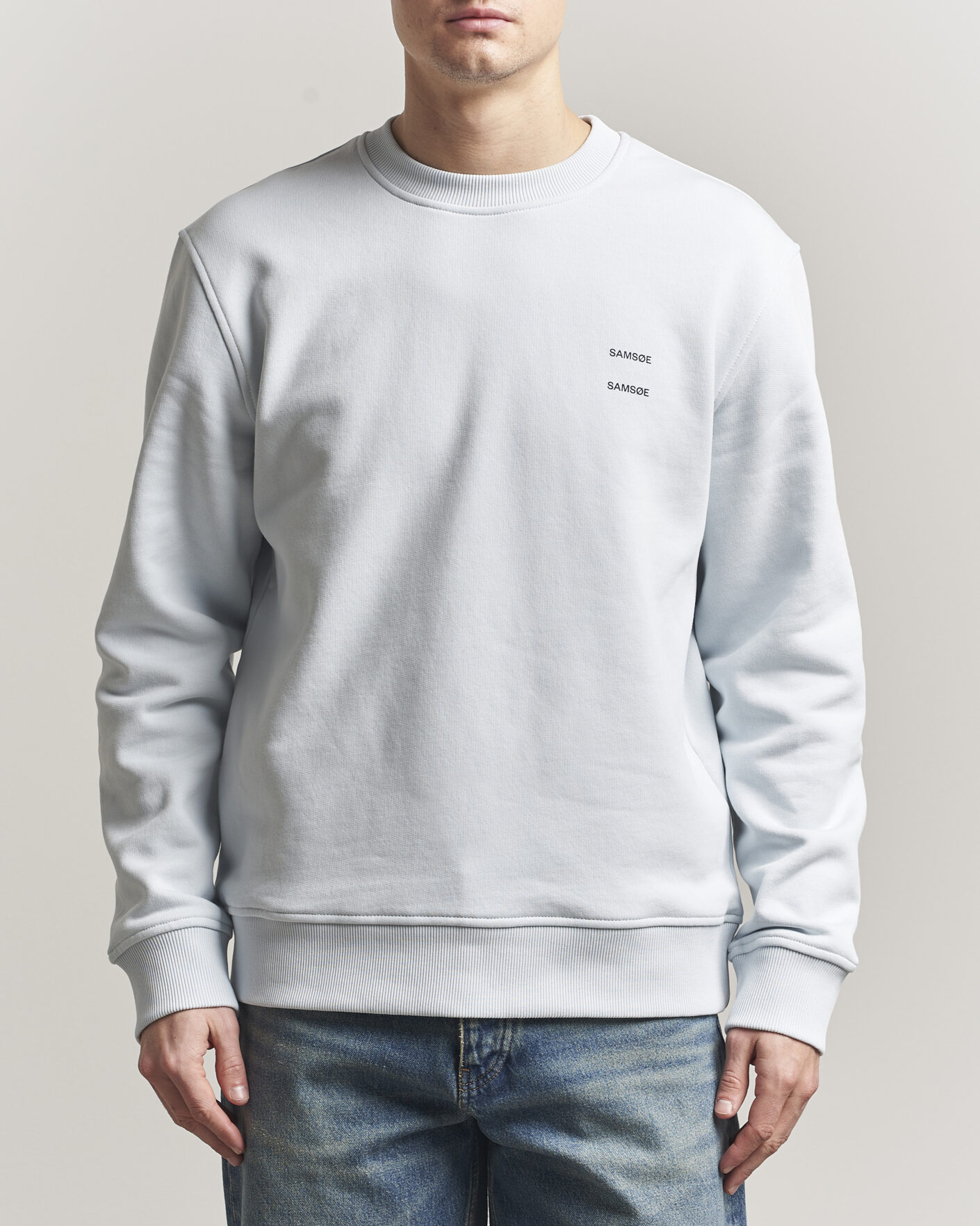 Hombres | Jerséis y prendas de punto | Samsøe Samsøe | Joel Organic Cotton Sweatshirt Skywriting