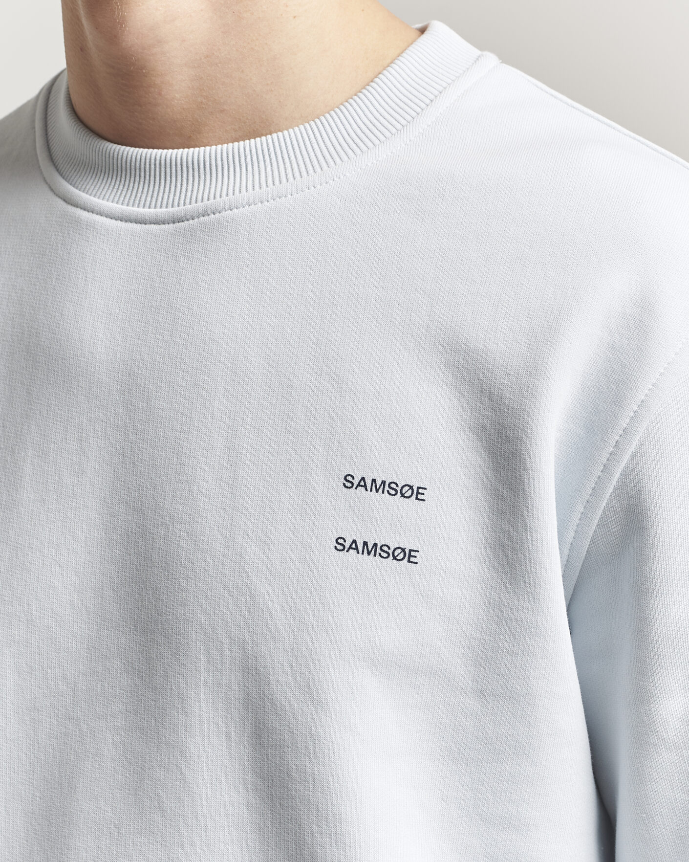 Hombres | Jerséis y prendas de punto | Samsøe Samsøe | Joel Organic Cotton Sweatshirt Skywriting