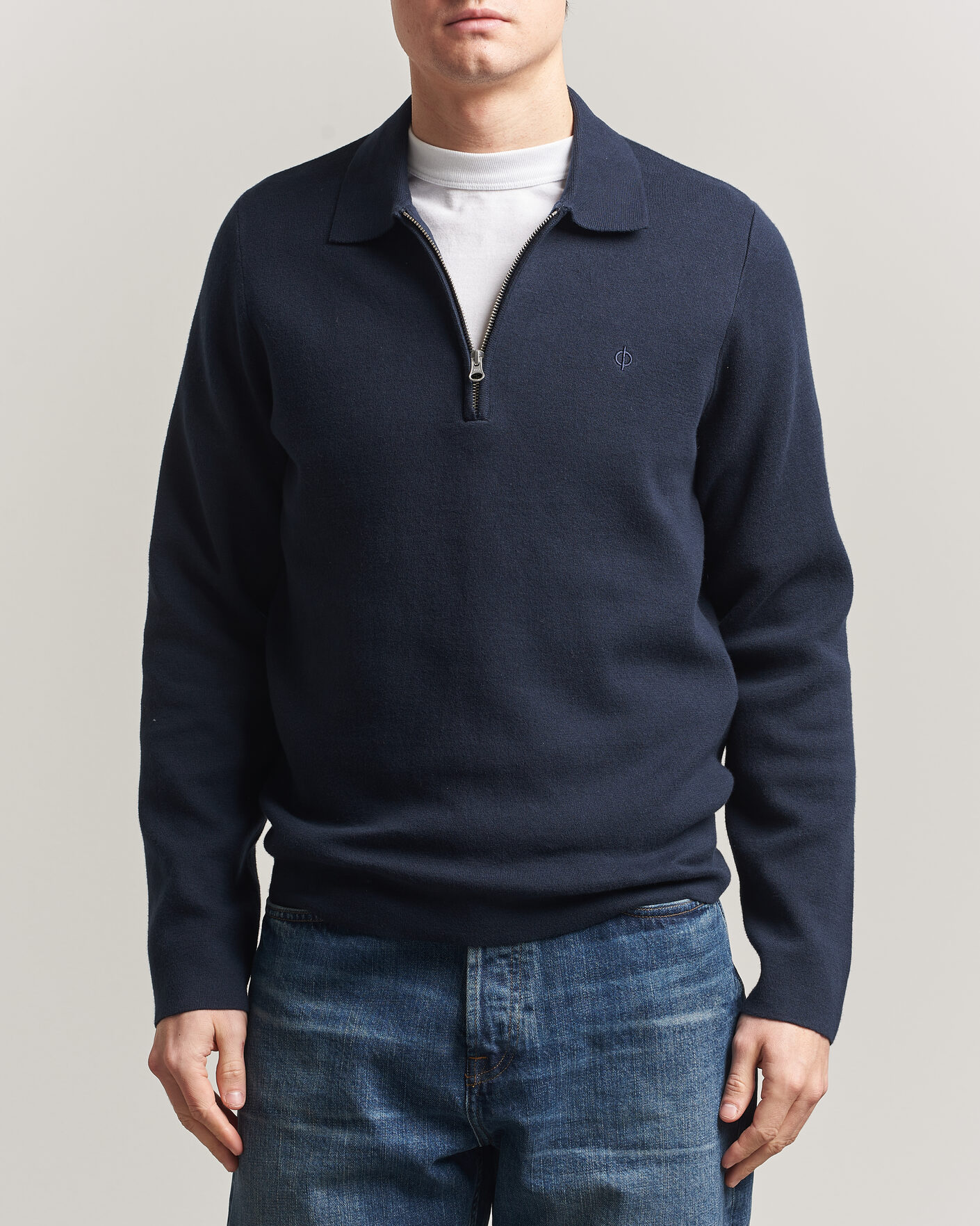 Hombres | Jerséis y prendas de punto | Samsøe Samsøe | Guna Half Zip Salute Navy