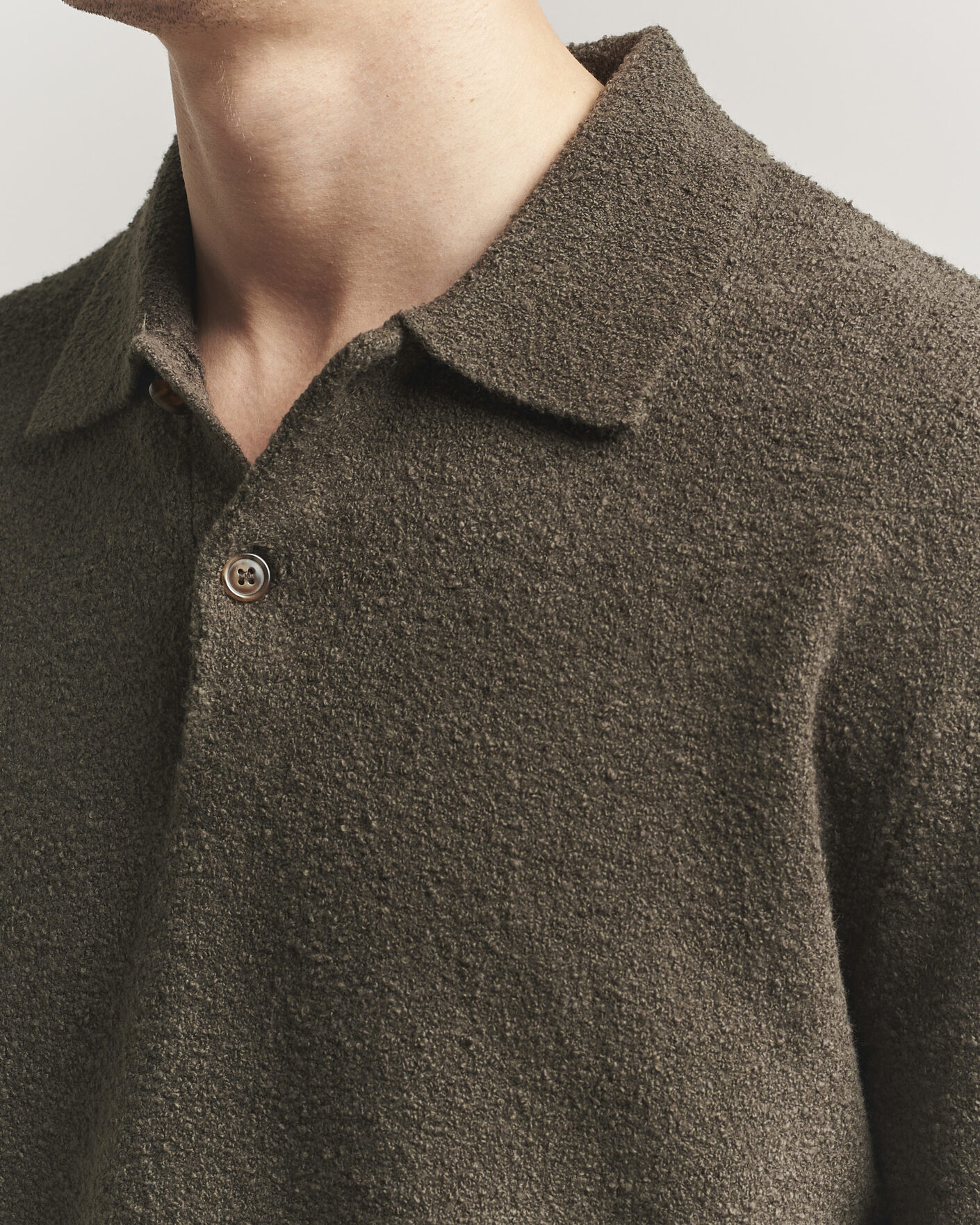 Hombres | Jerséis y prendas de punto | Samsøe Samsøe | Nino Knitted Polo Black Olive