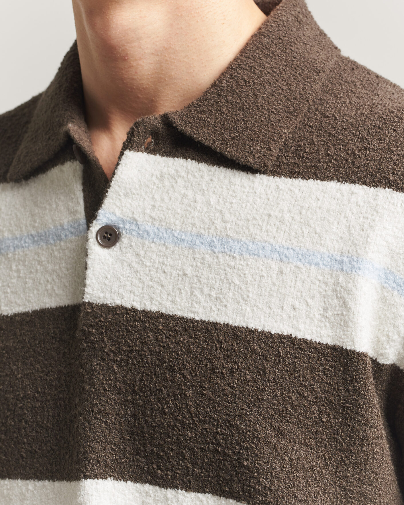 Hombres | Jerséis y prendas de punto | Samsøe Samsøe | Nino Knitted Polo Black Olive/White