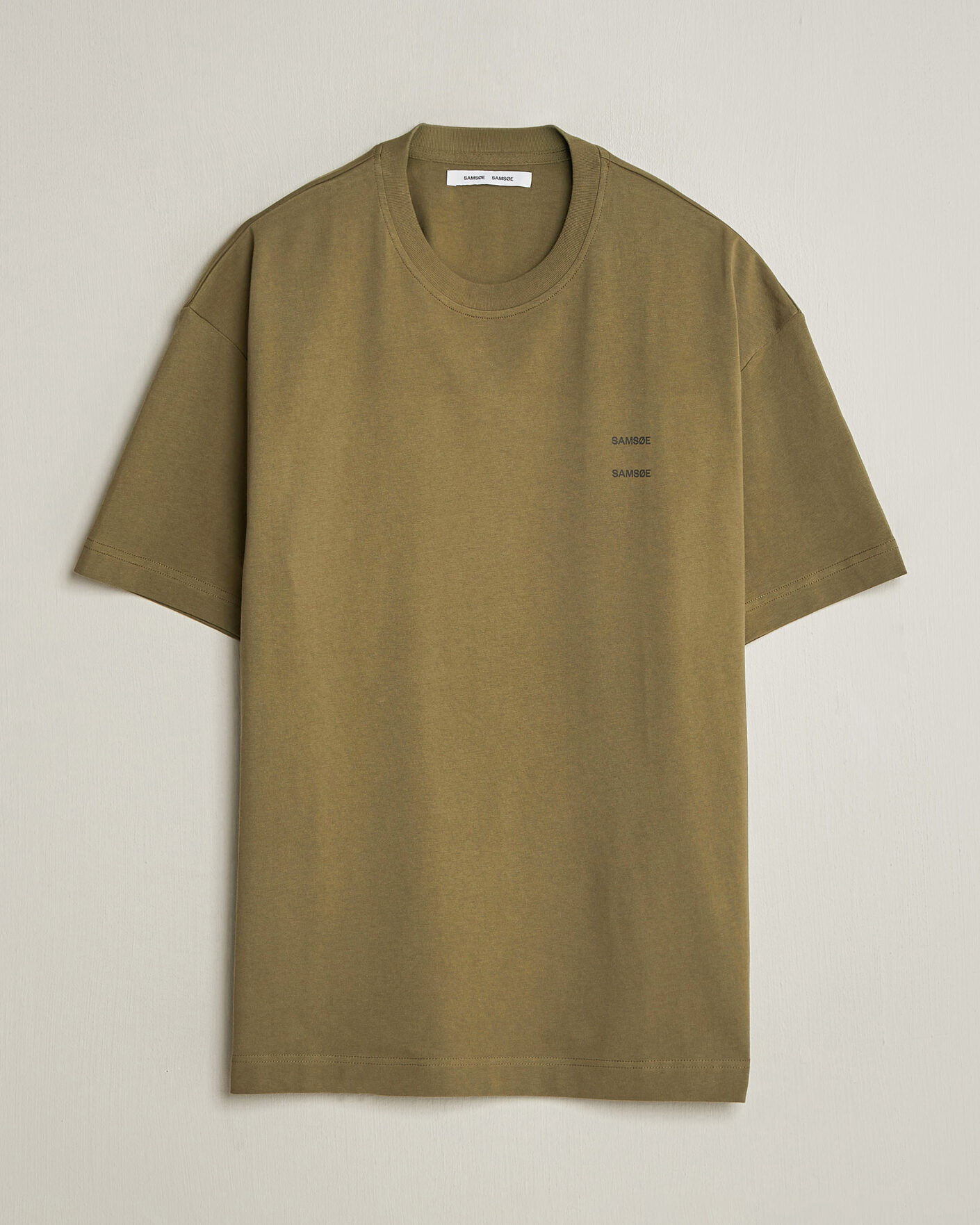 Hombres | Camisetas | Samsøe Samsøe | Joel Organic Cotton T-Shirt Burnt Olive
