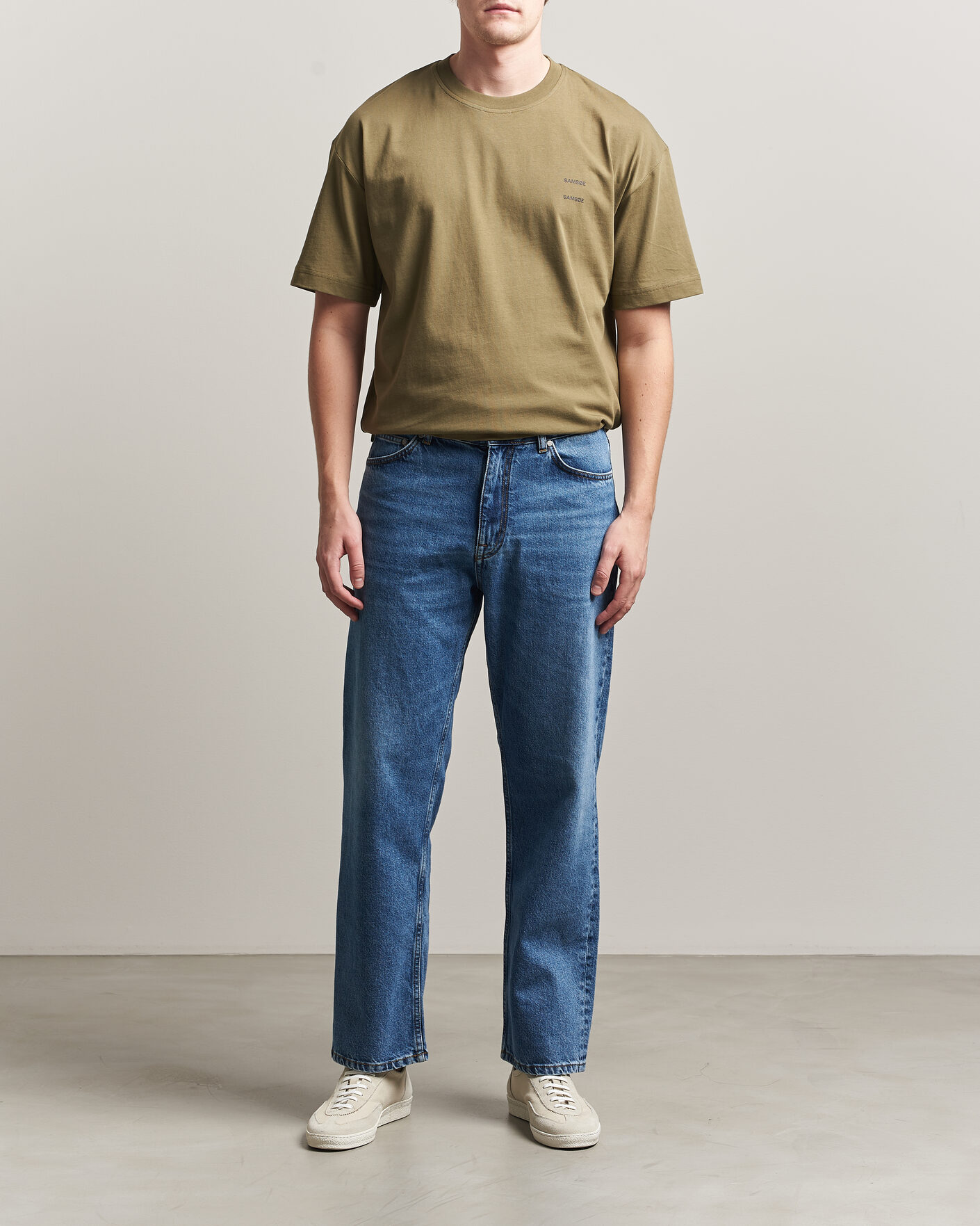 Hombres | Camisetas | Samsøe Samsøe | Joel Organic Cotton T-Shirt Burnt Olive