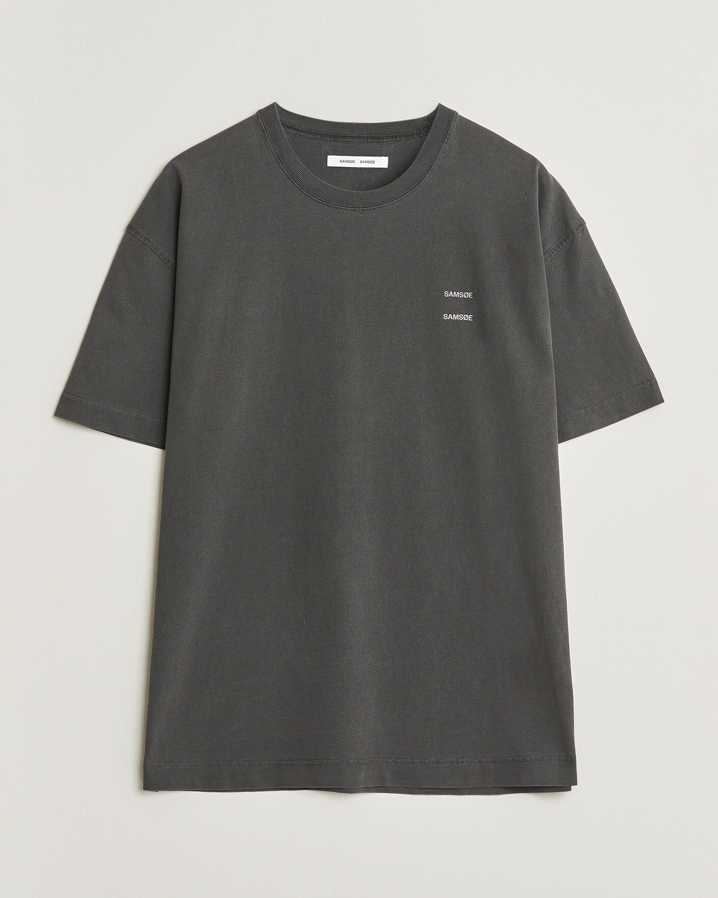 Hombres | Camisetas | Samsøe Samsøe | Joel Washed Organic Cotton T-Shirt Black