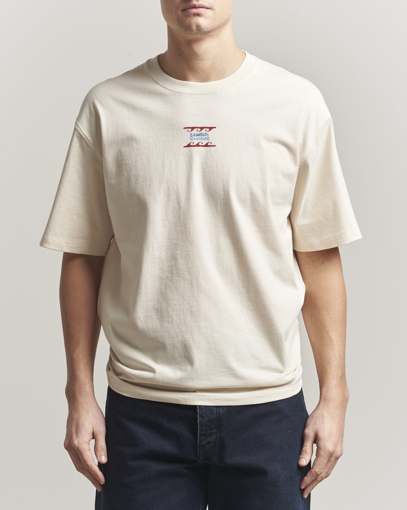 Hombres | Camisetas | Samsøe Samsøe | Gergei Printed Crew Neck T-Shirt Neutral