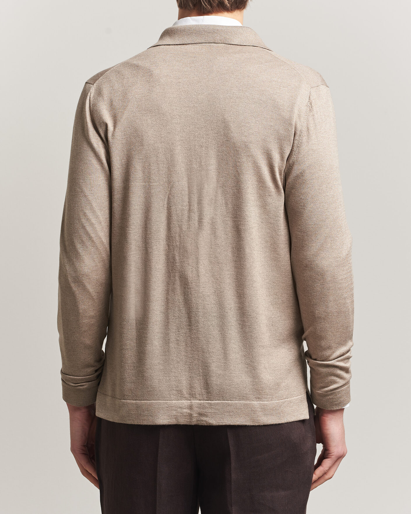 Hombres | Jerséis y prendas de punto | Stenströms | Silk/Cashmere Cardigan Taupe