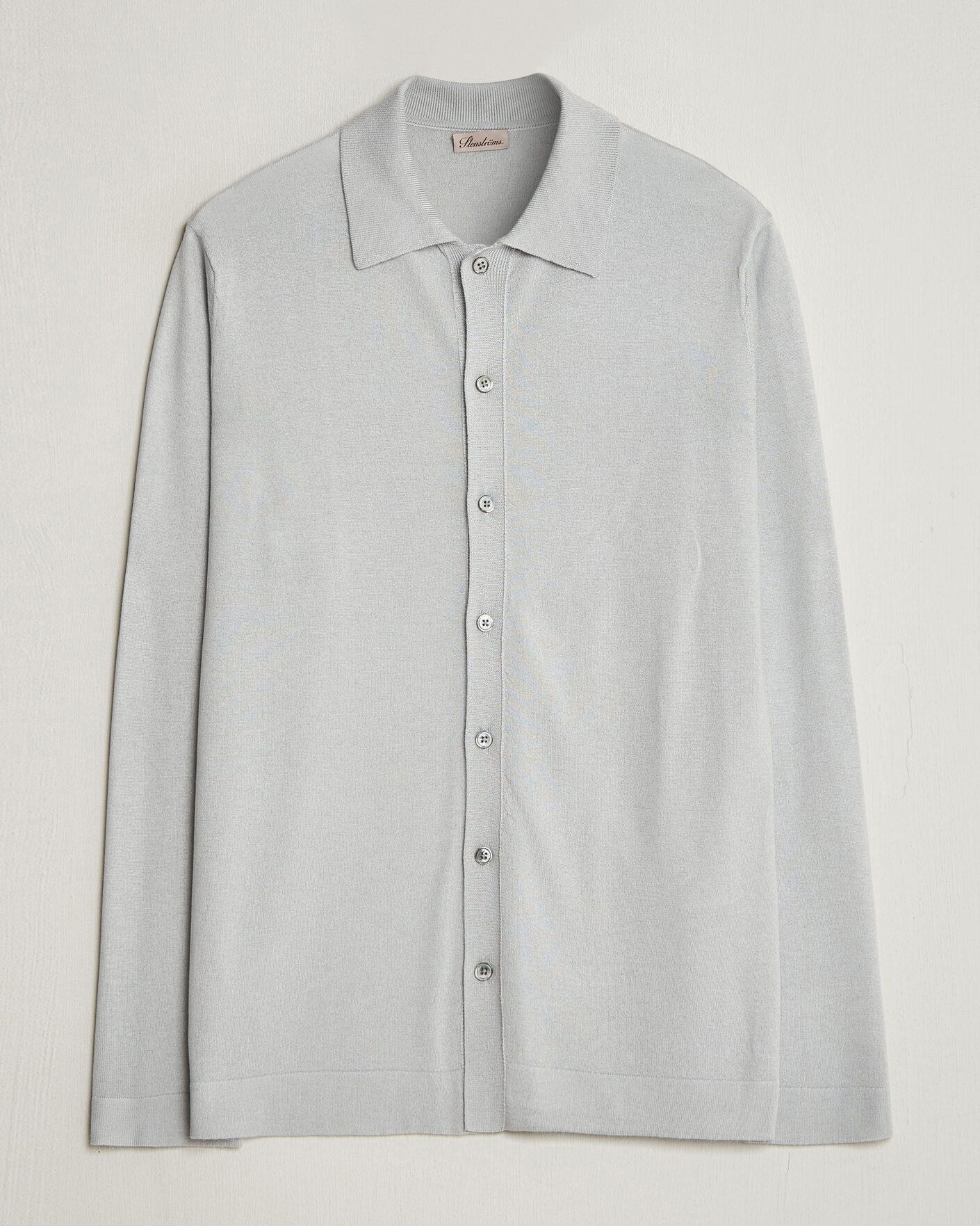 Hombres | Jerséis y prendas de punto | Stenströms | Silk/Cashmere Cardigan Light Grey