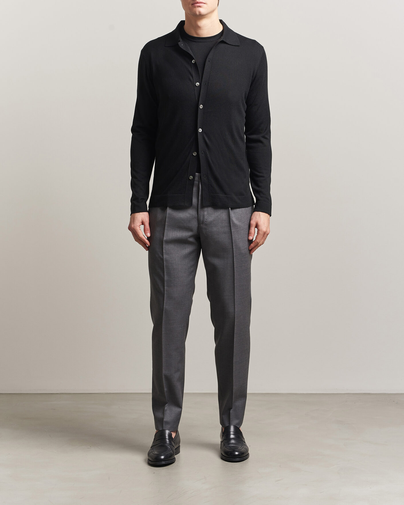 Hombres | Jerséis y prendas de punto | Stenströms | Silk/Cashmere Cardigan Black