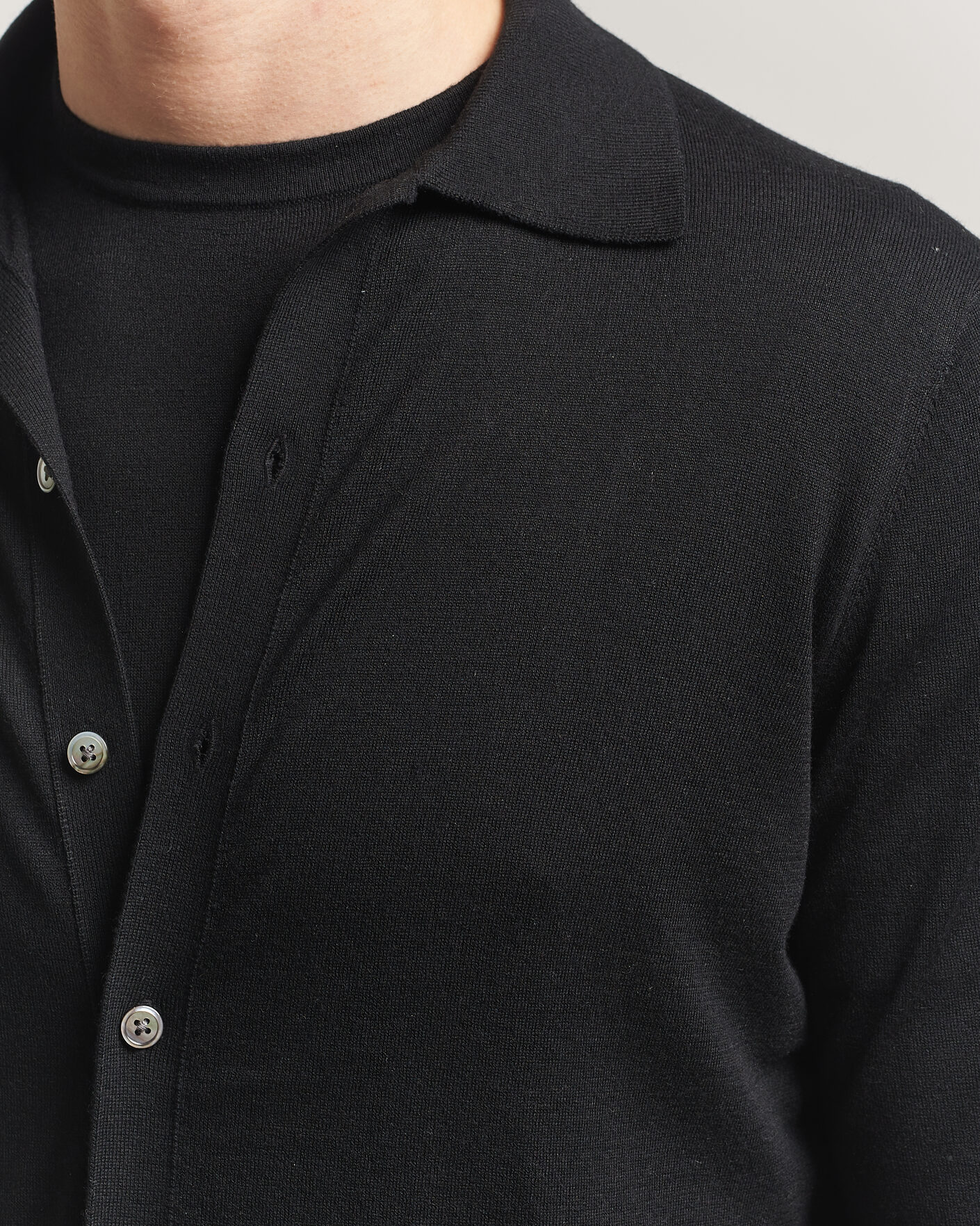Hombres | Jerséis y prendas de punto | Stenströms | Silk/Cashmere Cardigan Black