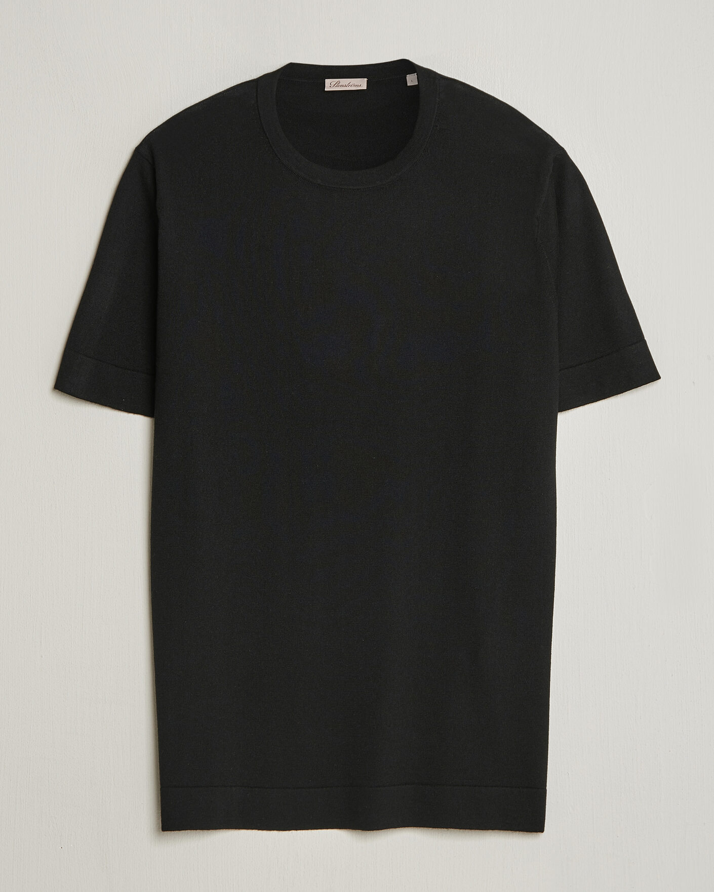 Hombres | Camisetas | Stenströms | Silk/Cashmere T-Shirt Black