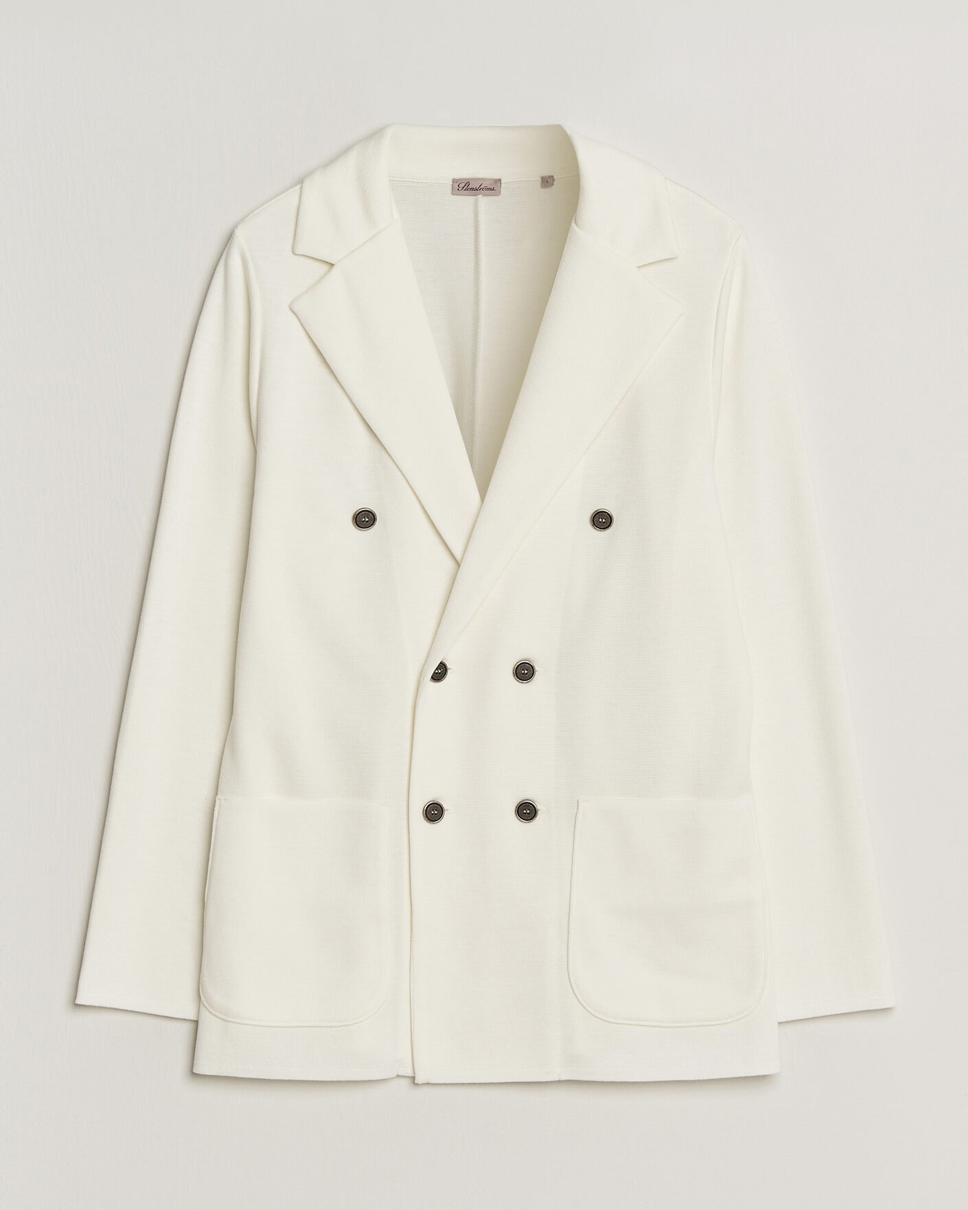 Hombres | Blazers | Stenströms | Milano Knitted DB Textured Blazer White