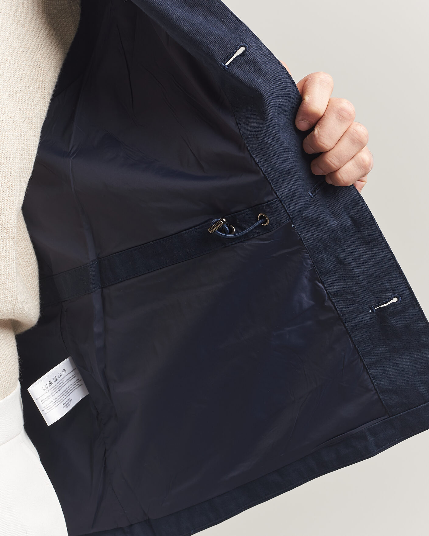 Hombres | Chalecos | Stenströms | Cotton  Twill Vest Navy