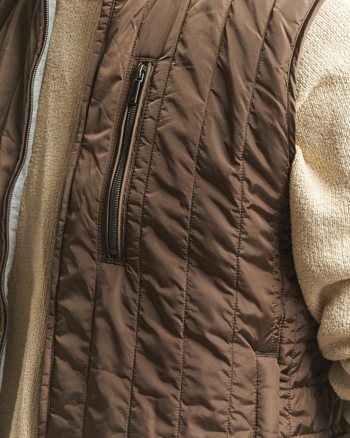 Hombres | Chalecos | Stenströms | Nylon Quilted Light Padded Vest Olive