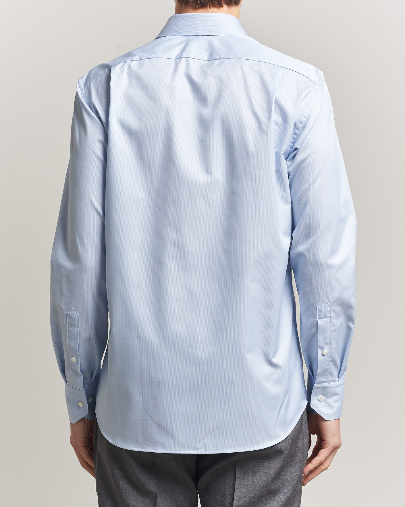 Hombres | Camisas | Stenströms | Regular Fit Thin Stripe Pointed Collar Shirt Blue