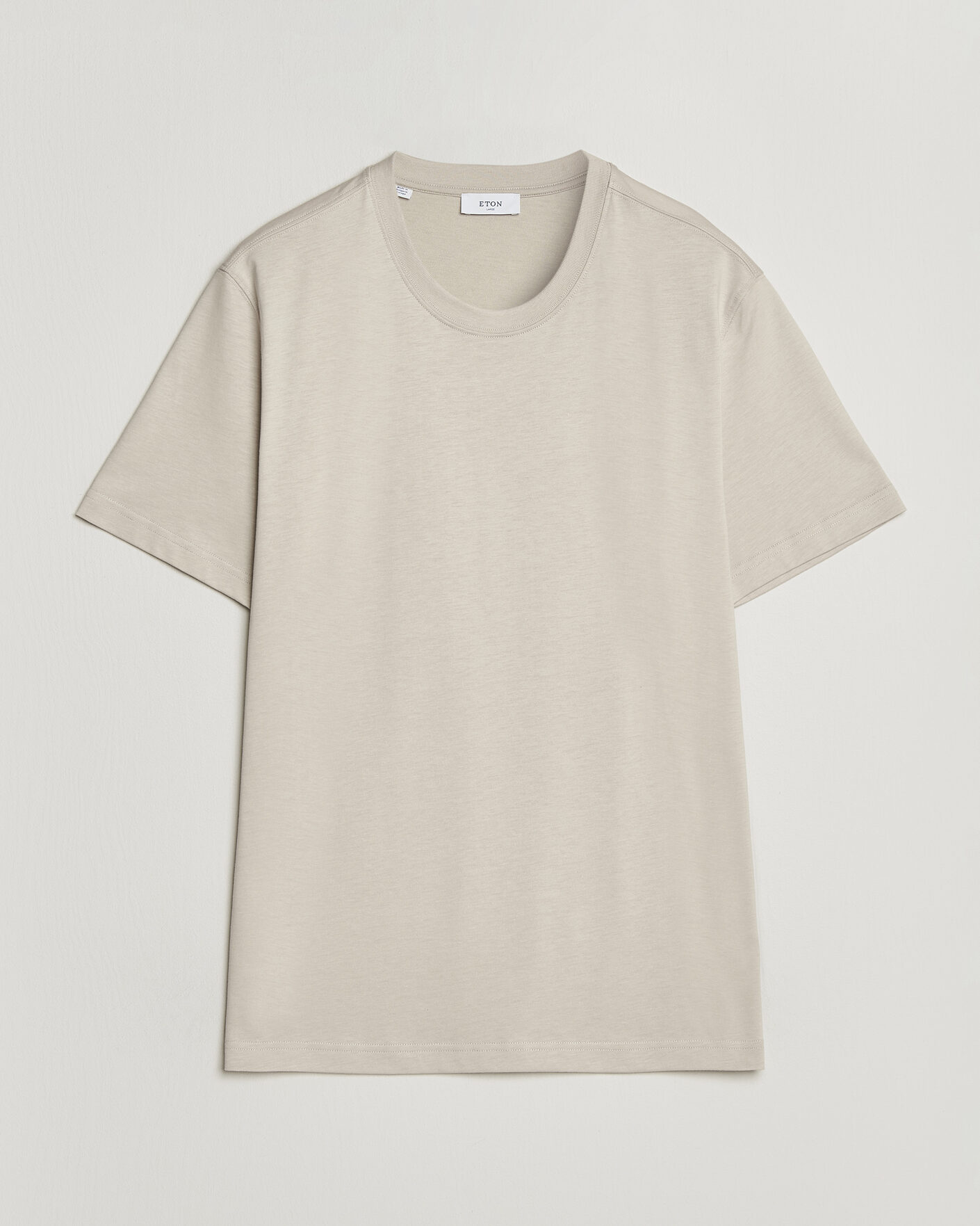  |  | Eton | Supima Cotton Crew Neck T-Shirt Beige