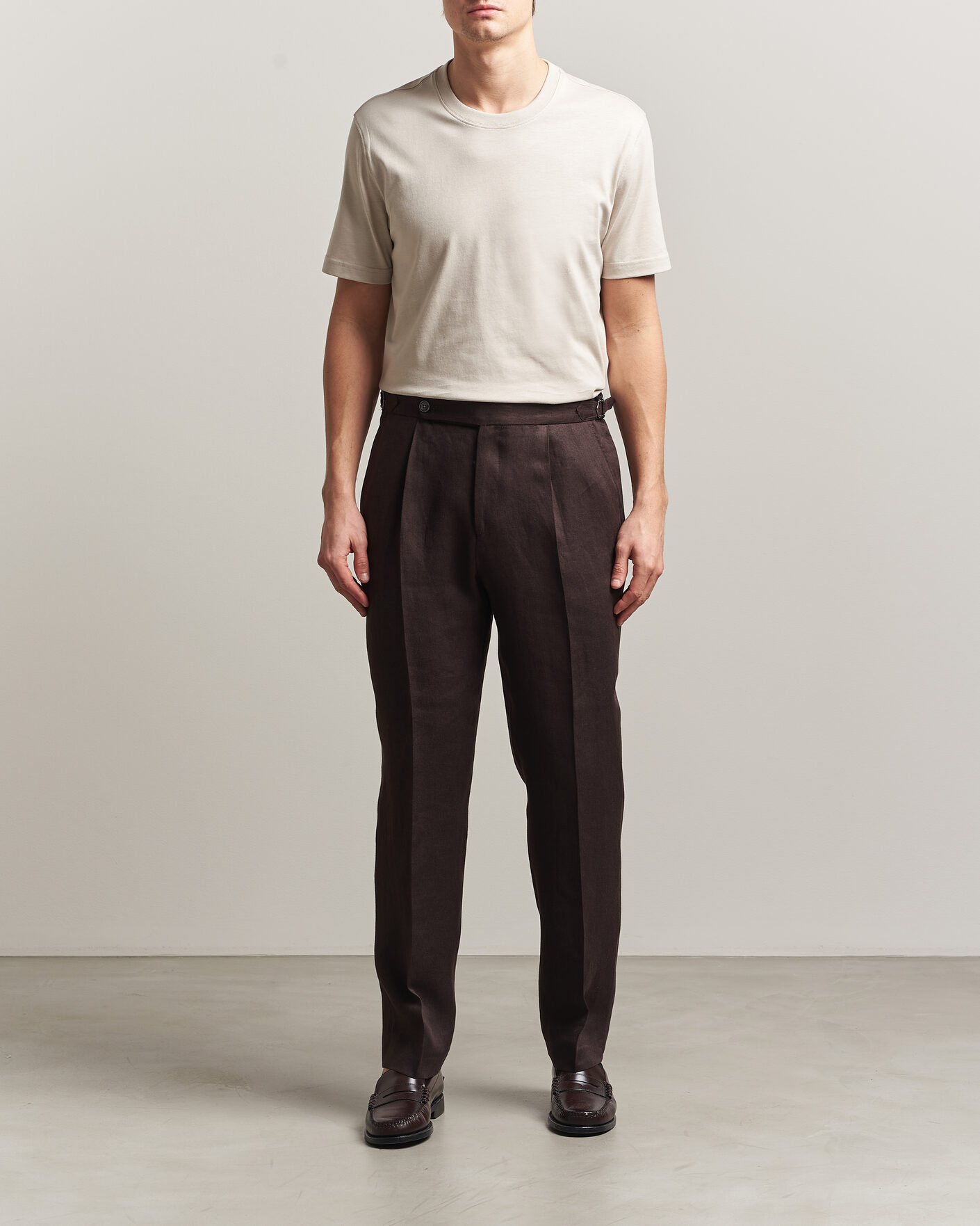 Hombres | Camisetas | Eton | Supima Cotton Crew Neck T-Shirt Beige