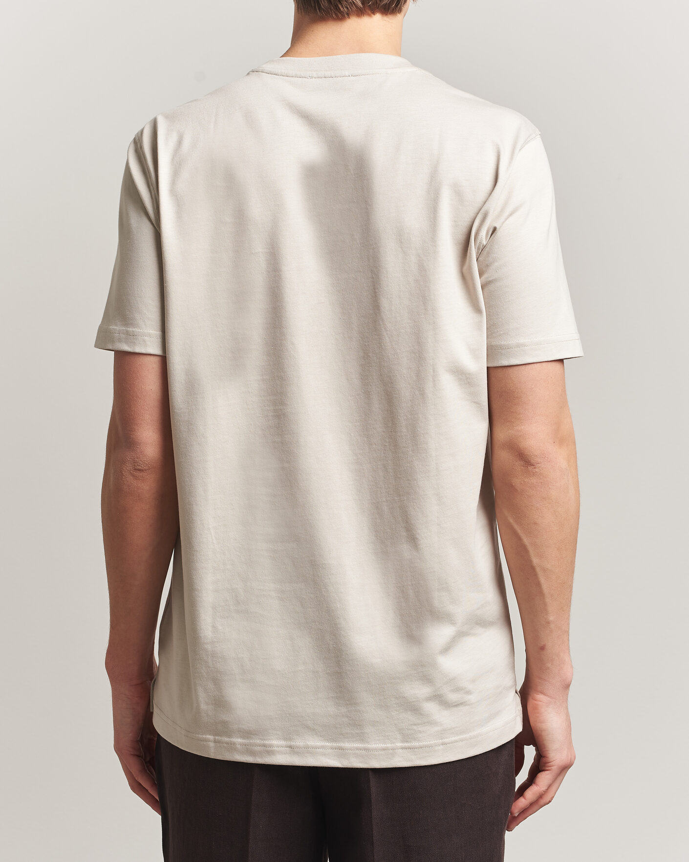 Hombres | Camisetas | Eton | Supima Cotton Crew Neck T-Shirt Beige