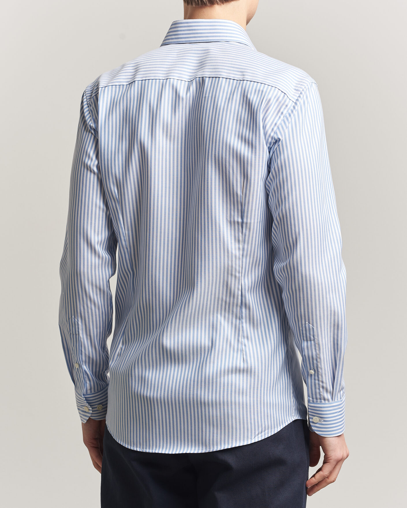 Hombres | Camisas | Eton | Slim Fit Signature Oxford Striped Shirt Light Blue