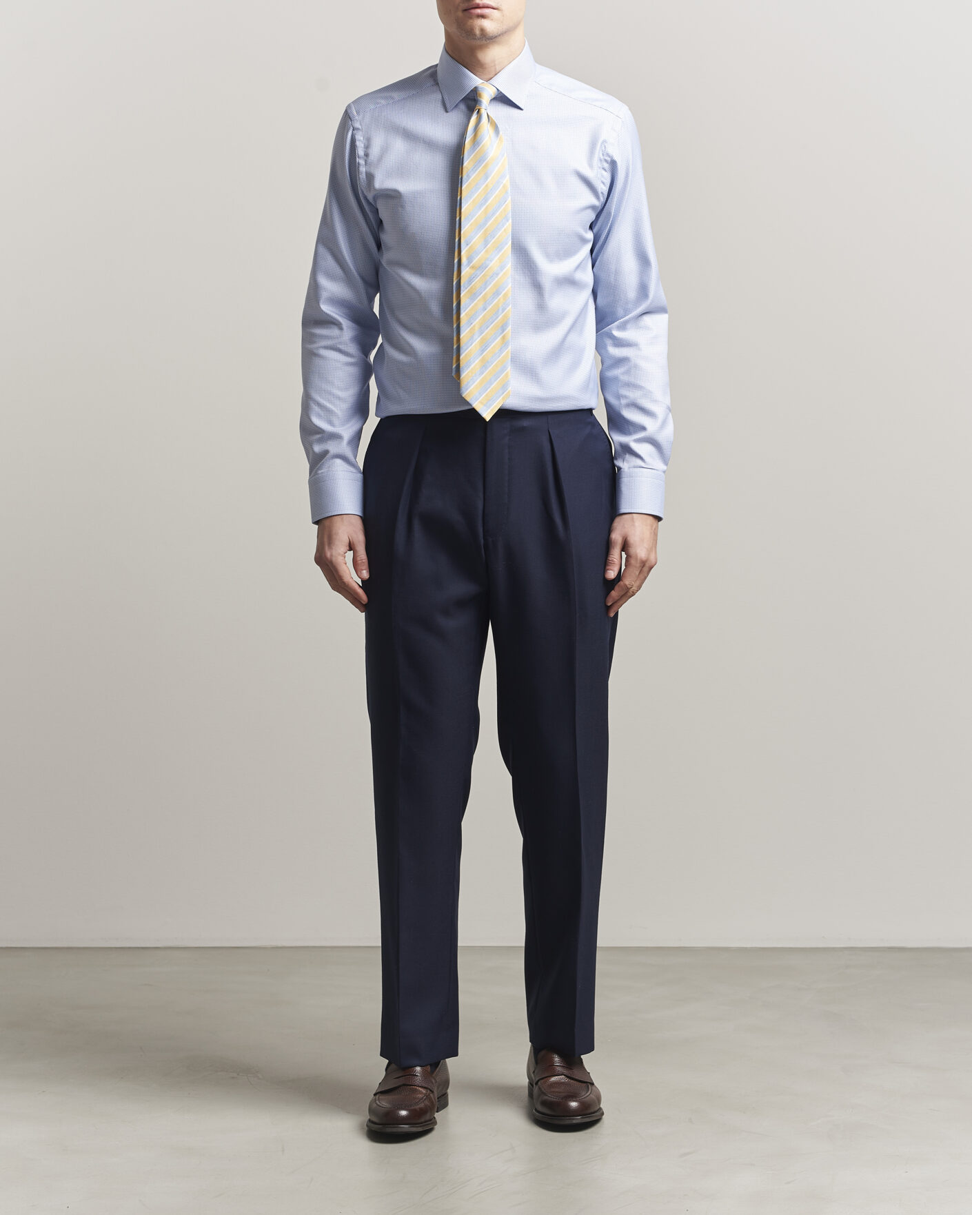 Hombres | Camisas | Eton | Slim Fit Signature Twill Structured Shirt Mid Blue