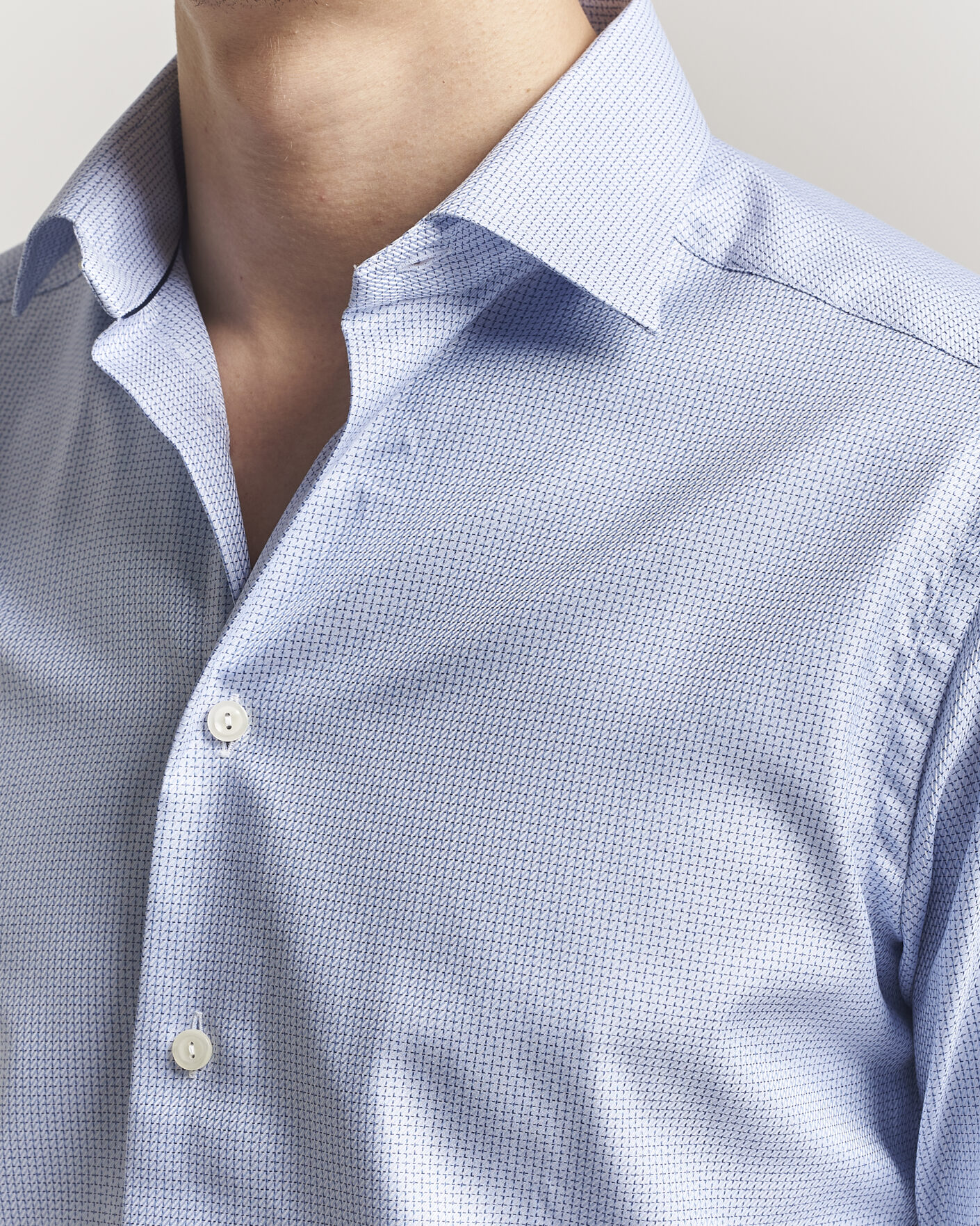Hombres | Camisas | Eton | Slim Fit Signature Twill Structured Shirt Mid Blue
