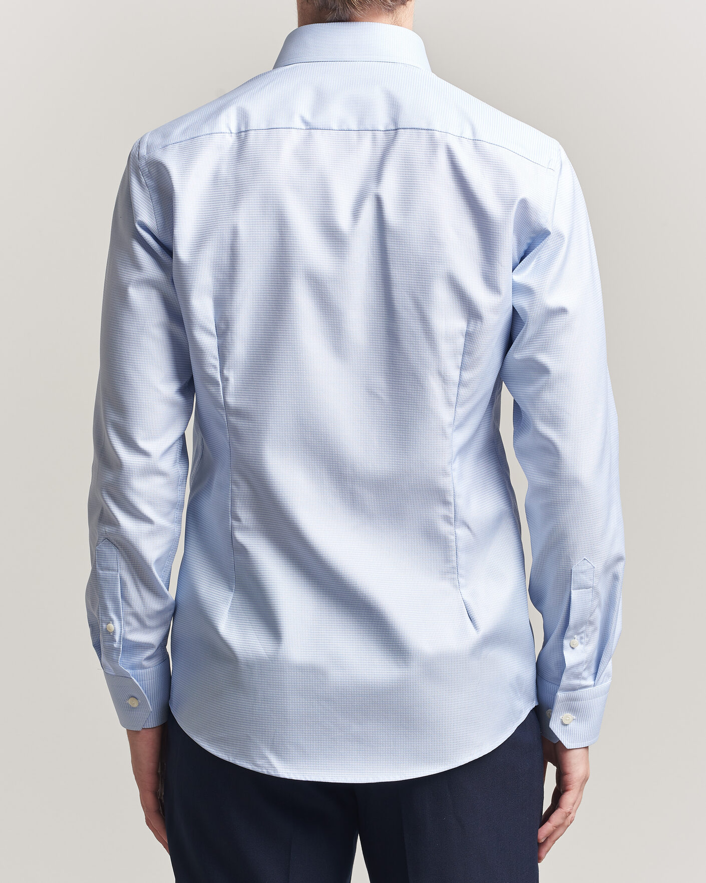 Hombres | Camisas | Eton | Slim Fit Signature Twill Houndstooth Shirt Light Blue