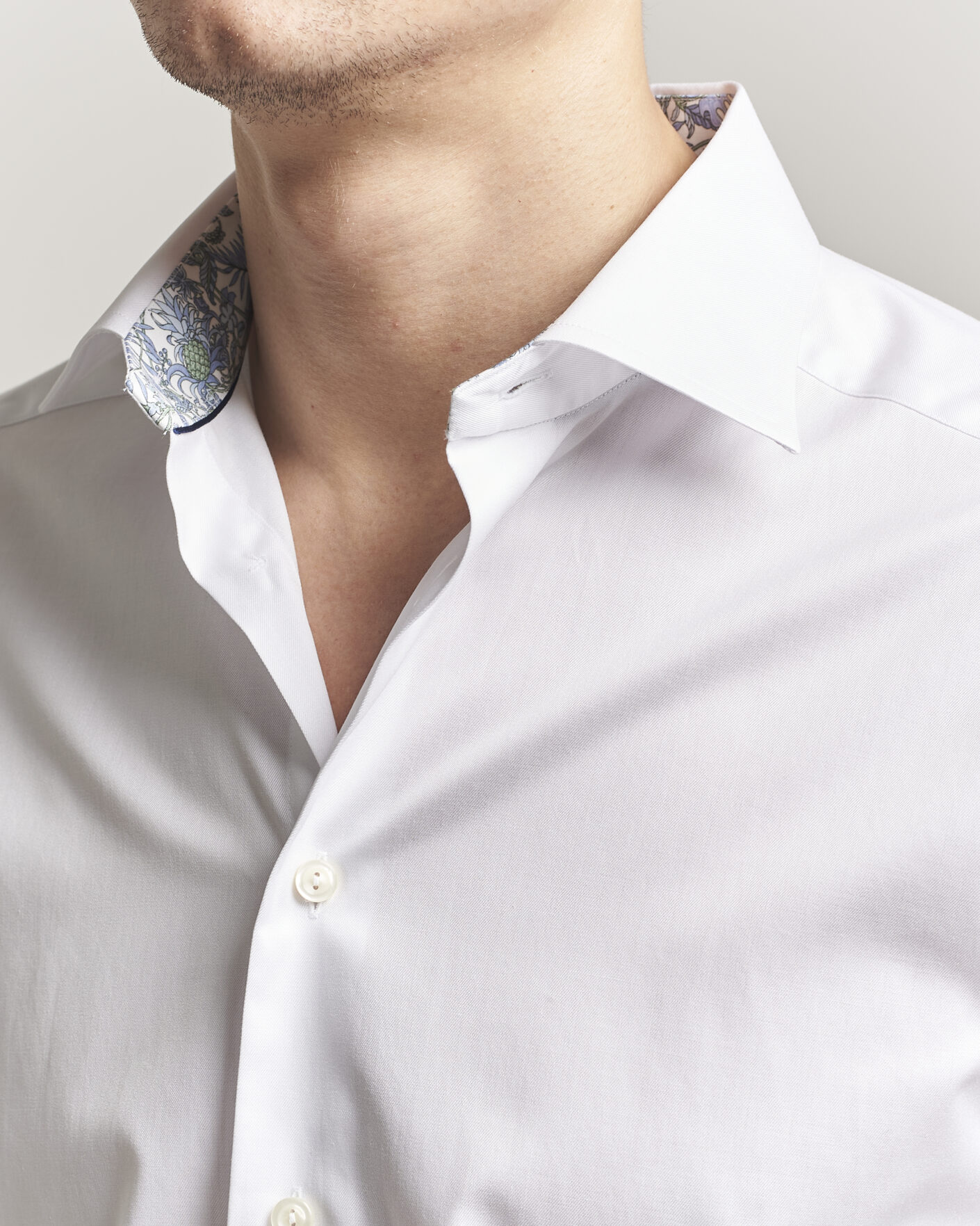 Hombres | Camisas | Eton | Slim Fit Signature Twill Contrast Shirt White