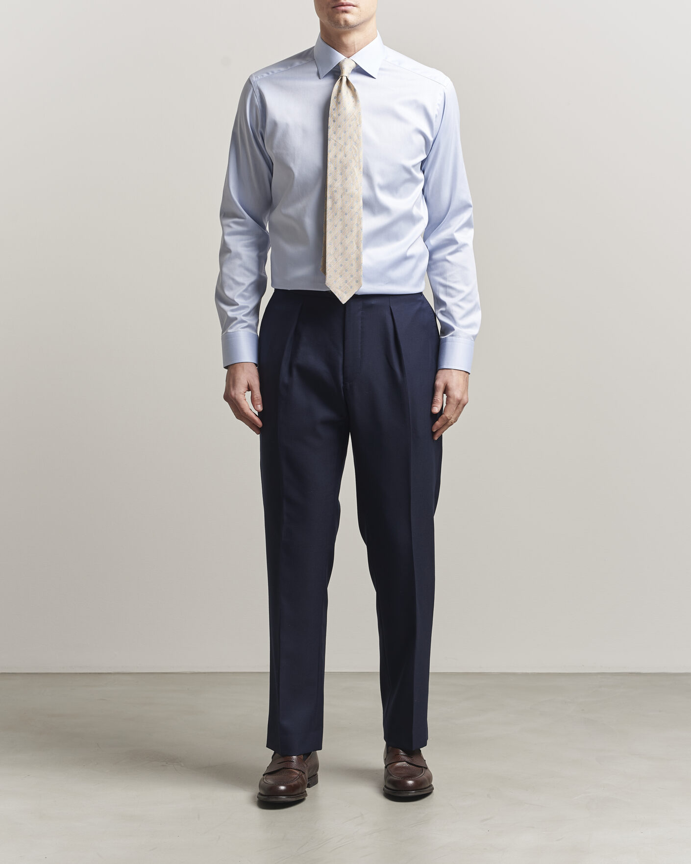 Hombres | Camisas | Eton | Slim Fit Signature Twill Contrast Shirt Light Blue