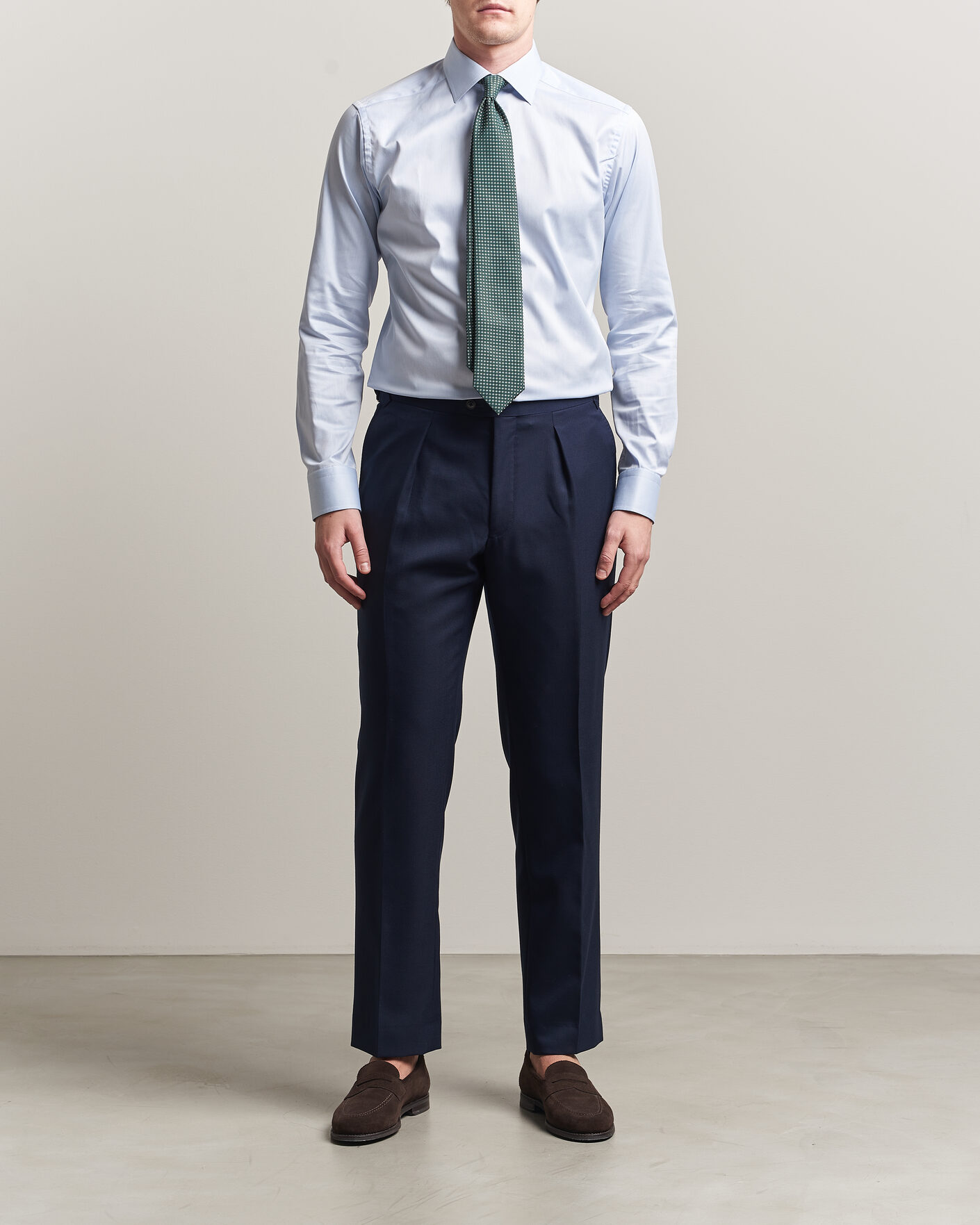 Hombres | Camisas | Eton | Slim Fit Signature Twill Contrast Shirt Light Blue