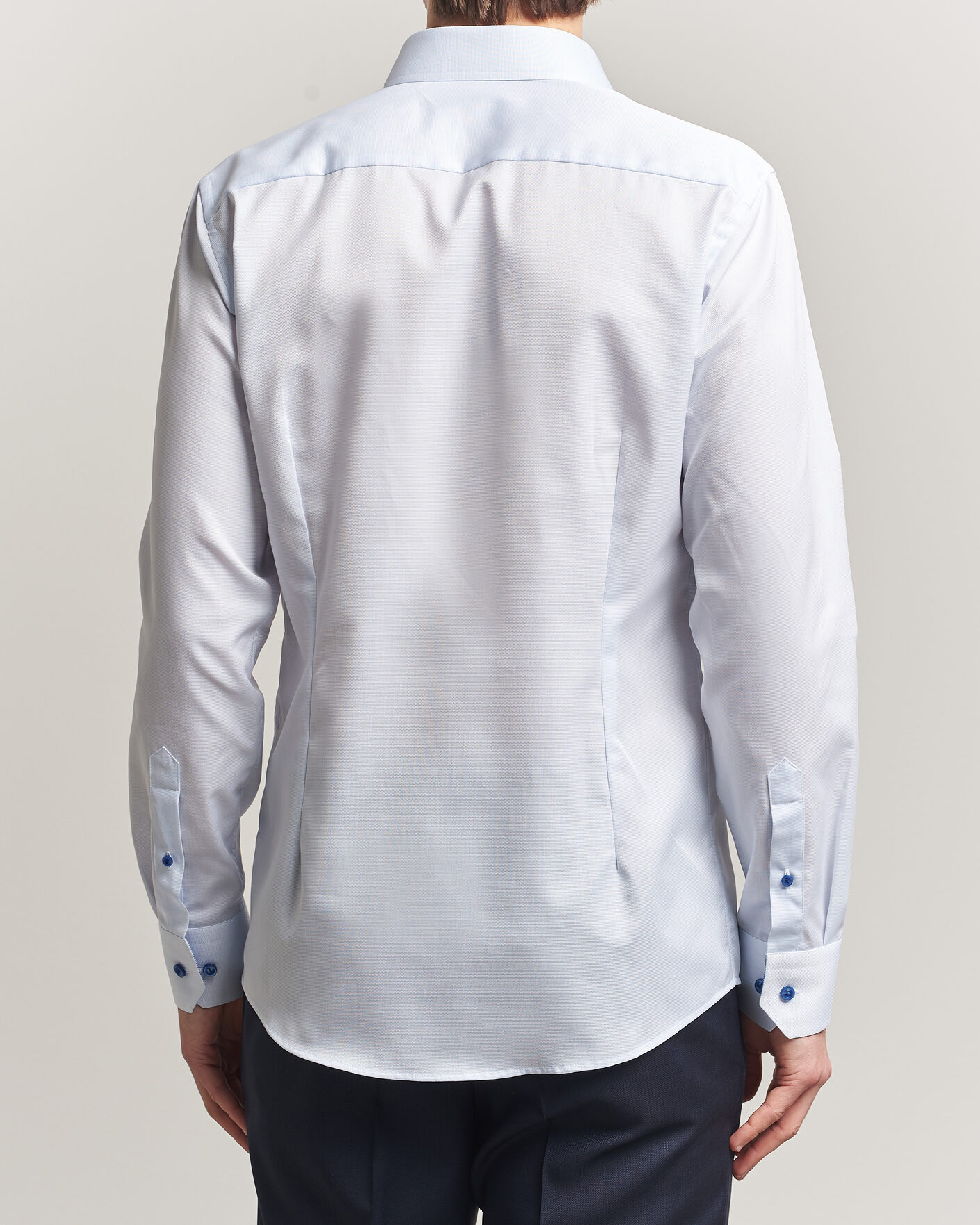 Hombres | Camisas | Eton | Slim Fit Signature Twill Contrast Shirt Light Blue